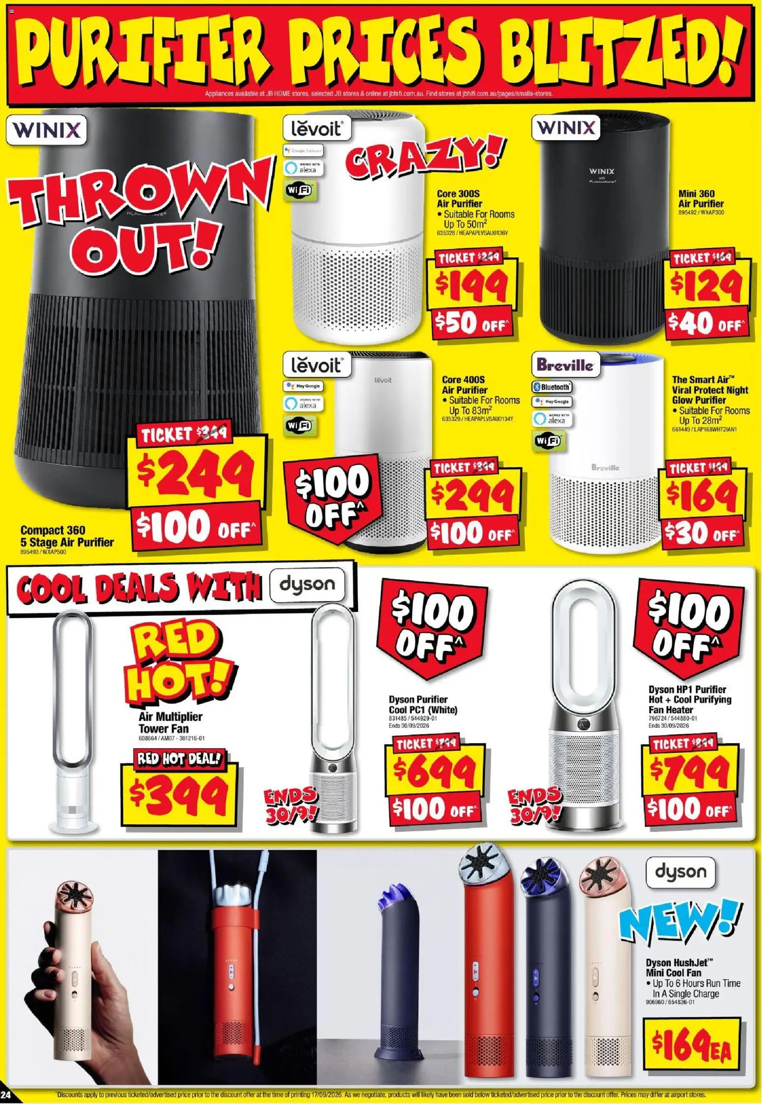 JB Hi-Fi catalogue - valid from 24/09/2026 | Page: 24 | Products: Heater, Fan, Air purifier