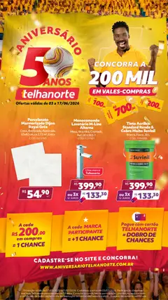 Telhanorte - Ofertas atuais - Pré-Visualização do folheto da loja Telhanorte, válido de 03.06.2026