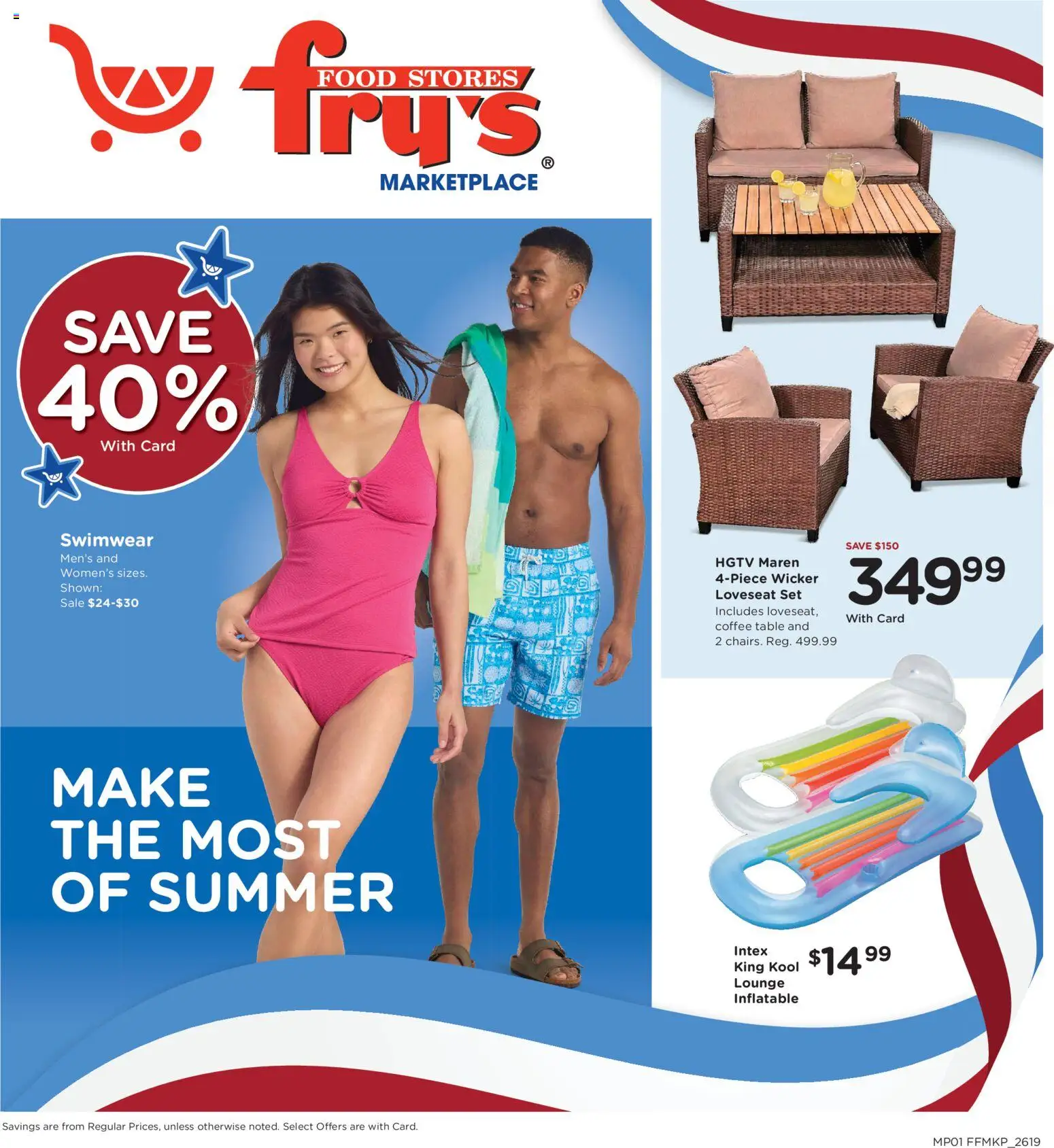 Fry's Food Home & Apparel - valid from 10.06.2026 | Page: 1 | Products: Coffee table, Table, Swimwear, Loveseat