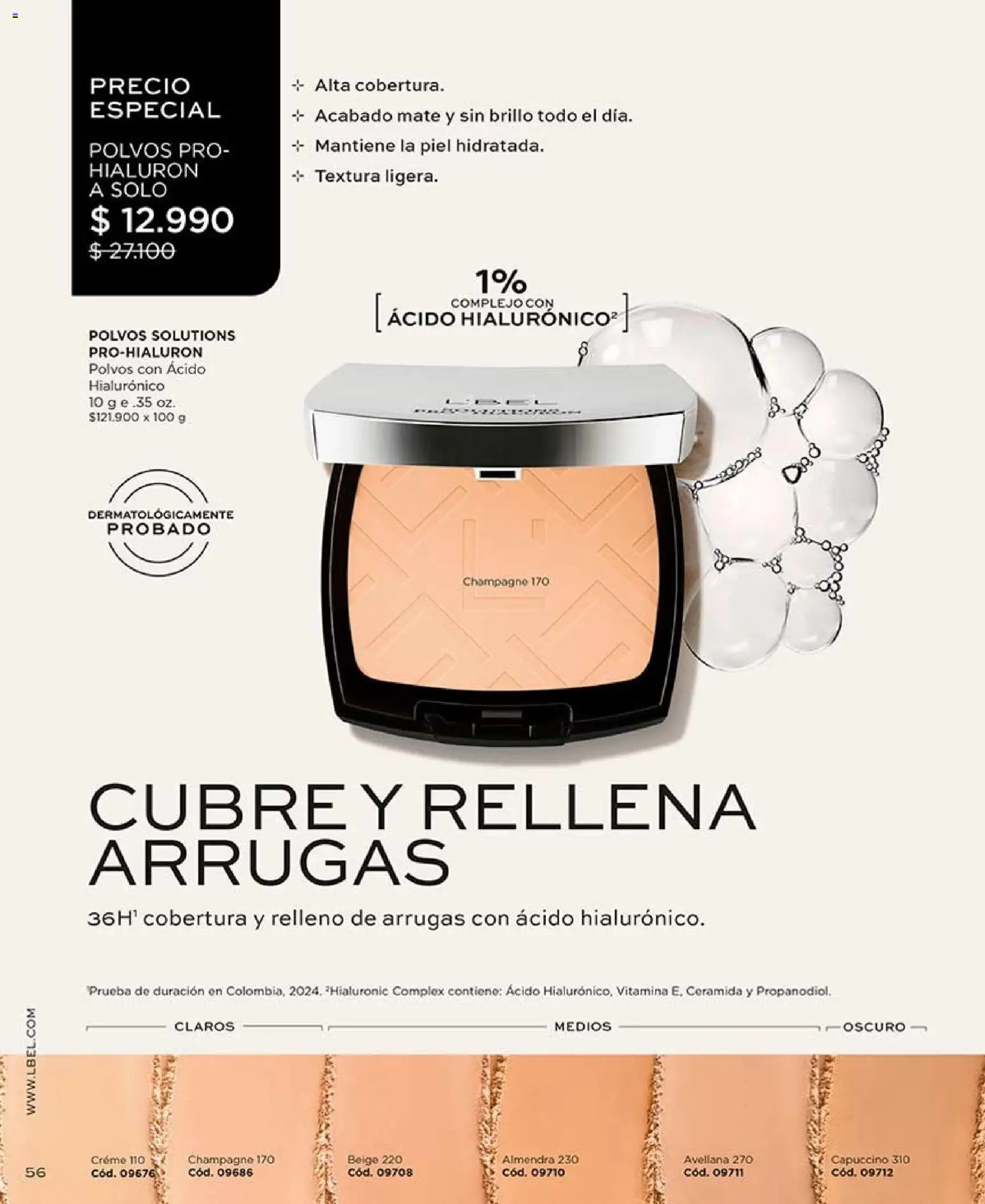 Catálogo L'Bel Campaña 13 │ válido desde el 27.07.2026 | Página: 56 | Productos: Brillo, Almendra, Mate