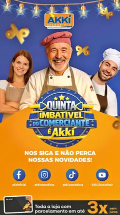 Akki Atacadista ofertas Quinta Imbatível do Comerciante - Pré-Visualização do folheto da loja Akki Atacadista, válido de 17/09/2026