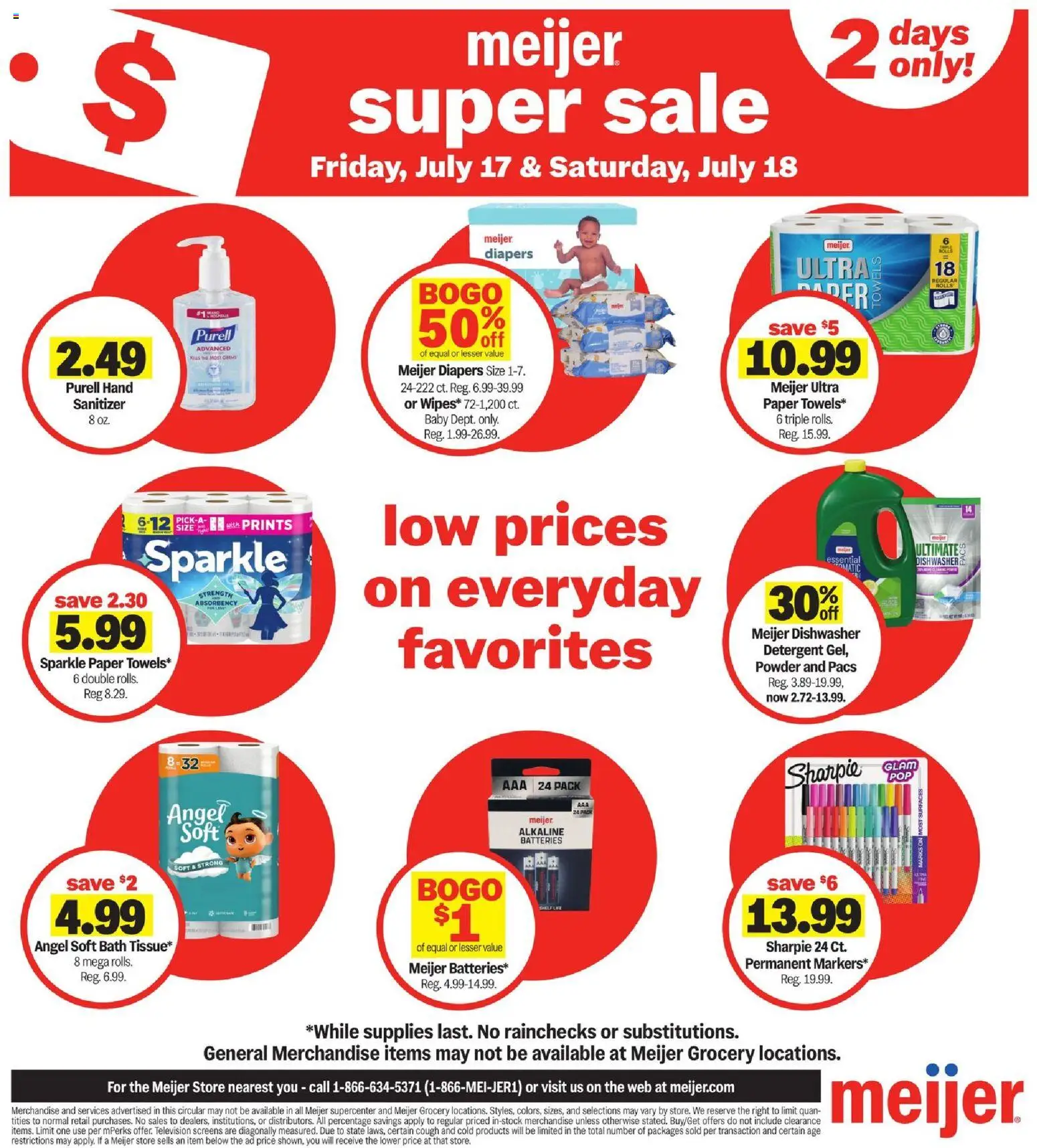 Meijer Super Sale - valid from 07/17/2026 | Page: 3 | Products: Powder, Detergent, Television, Dishwasher