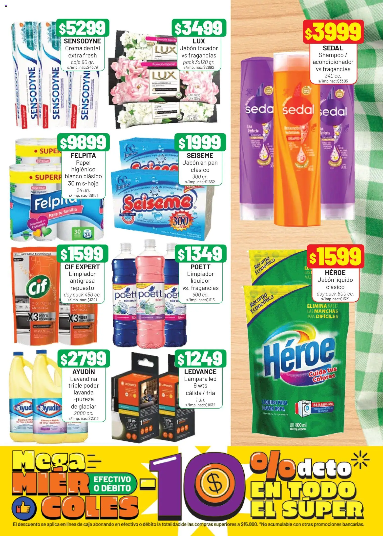 Almacor catálogo │ válido desde el 09/07/2026 | Página: 8 | Productos: Antigrasa, Lavandina, Jabón líquido, Pan