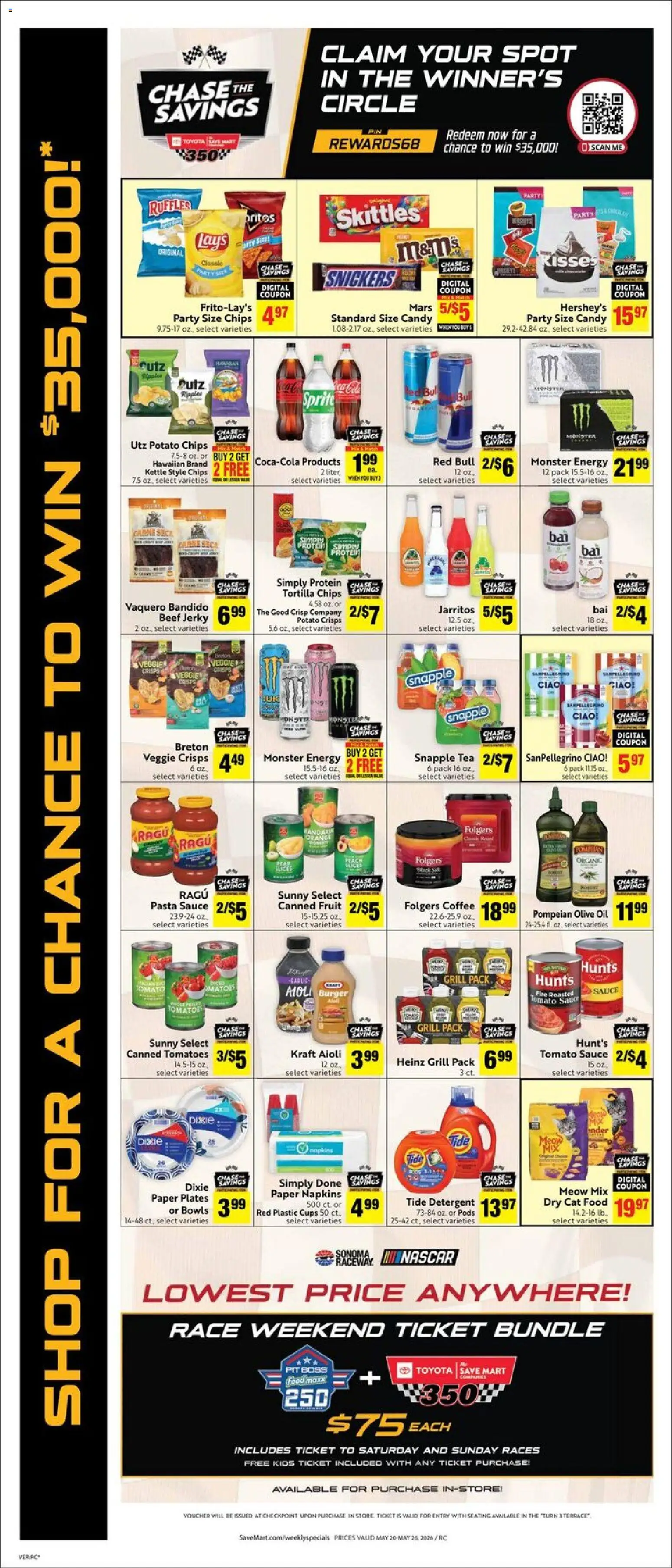 Save Mart Weekly Ad - valid from 20.05.2026 | Page: 4 | Products: Tomatoes, Detergent, Sauce, Kettle