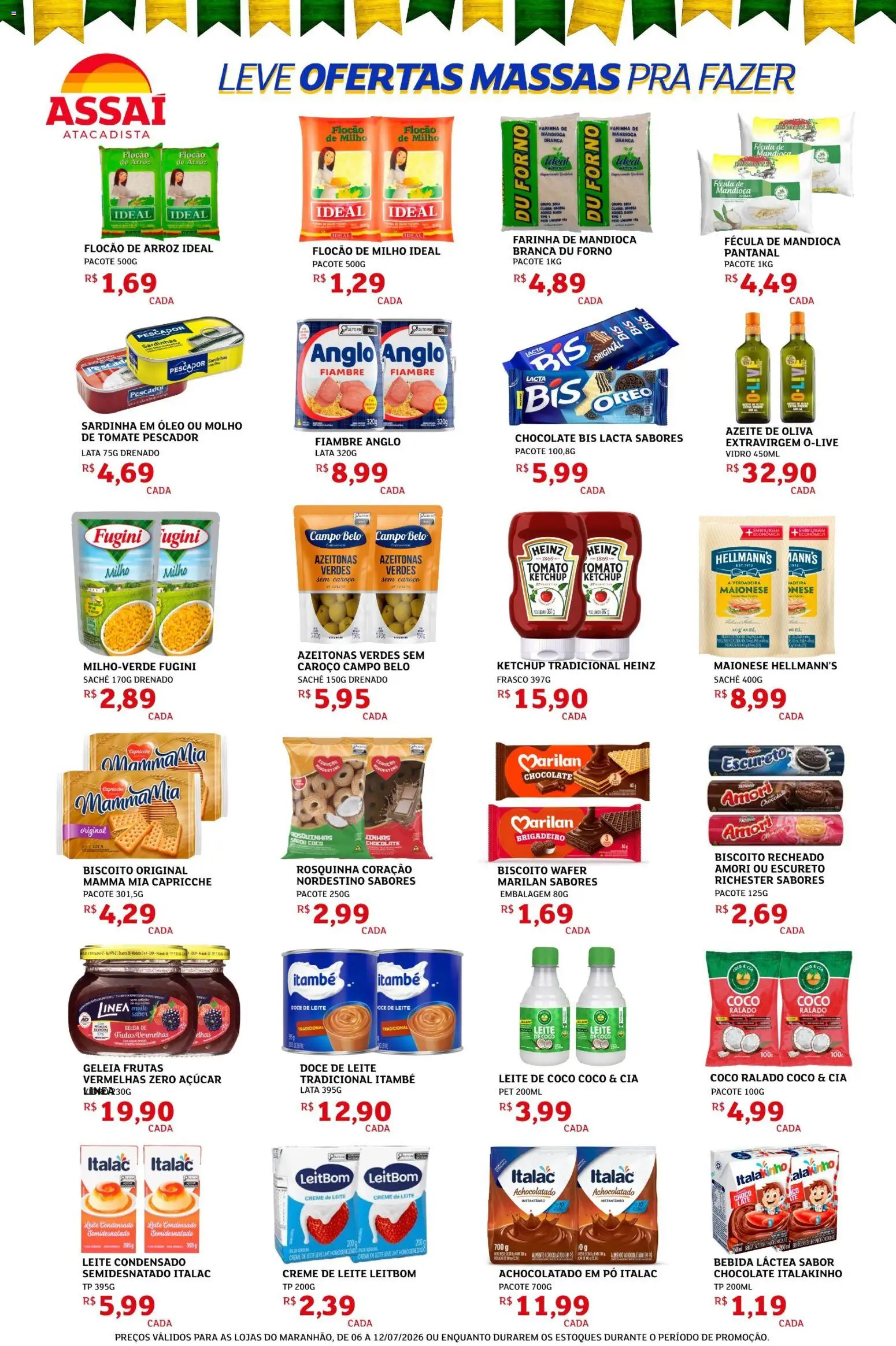 Assaí Atacadista Folheto - válido de 06/07/2026 | Página: 2 | Produtos: Coco, Biscoito, Arroz, Leite de coco