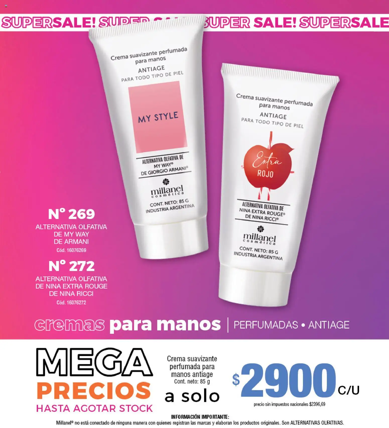 Millanel - Catálogo │ válido desde el 20/07/2026 | Página: 119 | Productos: Suavizante, Crema