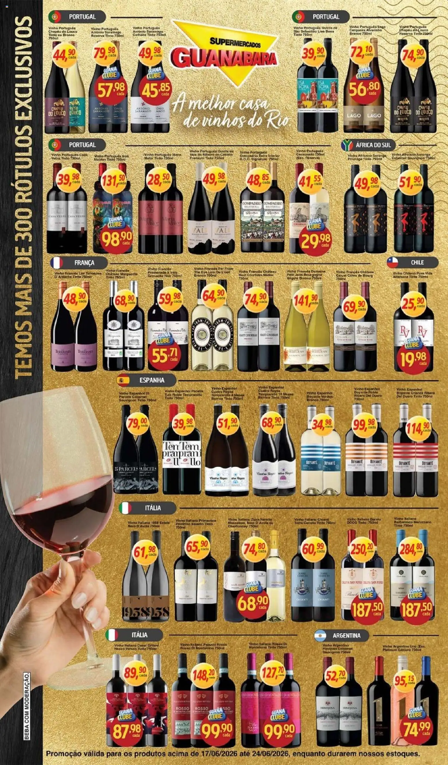Supermercados Guanabara Folheto - válido de 17.06.2026 | Página: 5 | Produtos: Vinho, Chapéu