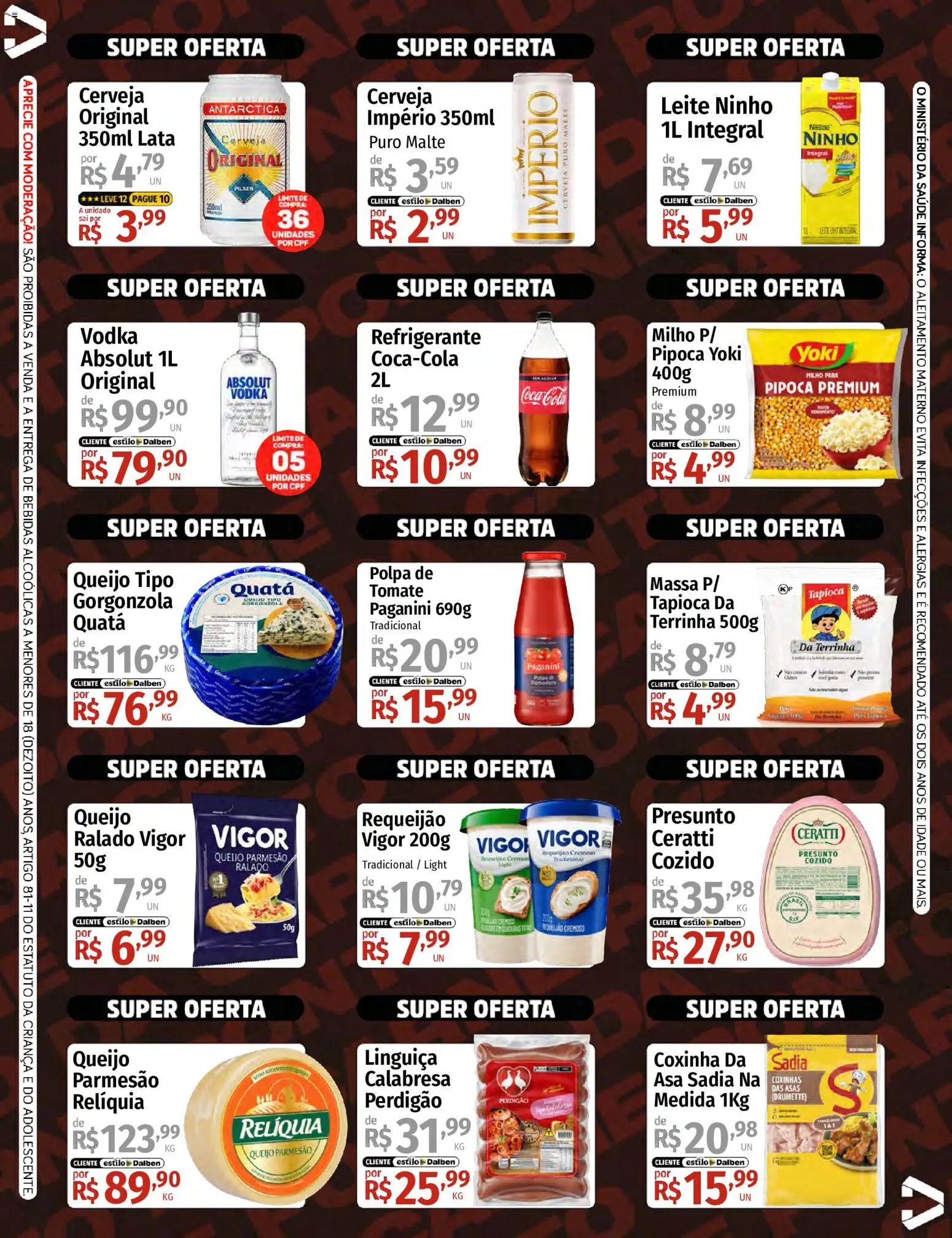 Supermercado Dalben Folheto - válido de 08/07/2026 | Página: 2 | Produtos: Tapioca, Massa, Vodka, Pipoca
