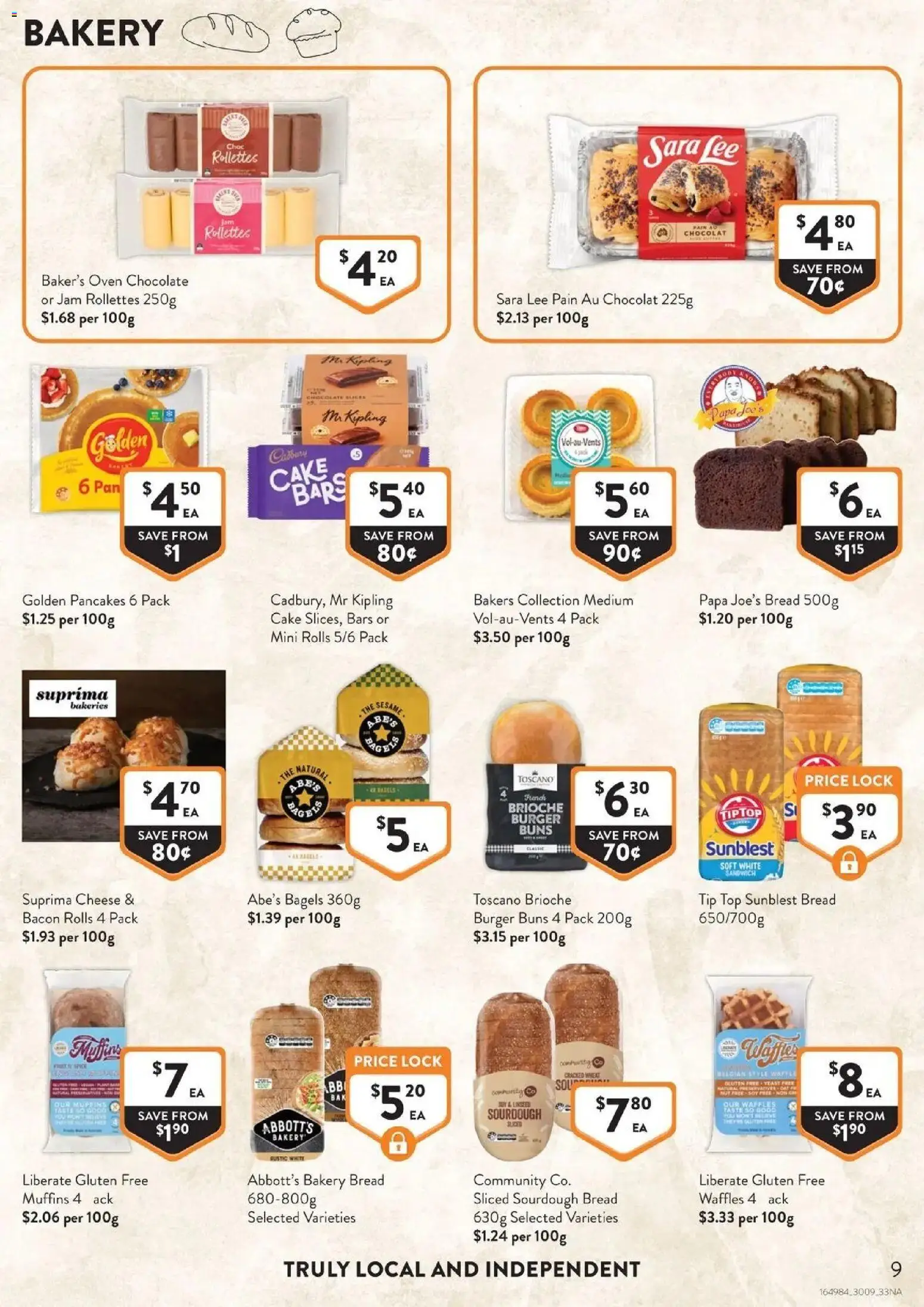Foodworks catalogue Supermarket NSW - 30/09/2026 > weekly / monthly specials | Page: 9 | Products: Sesame, Wheat, Waffles, Bakery