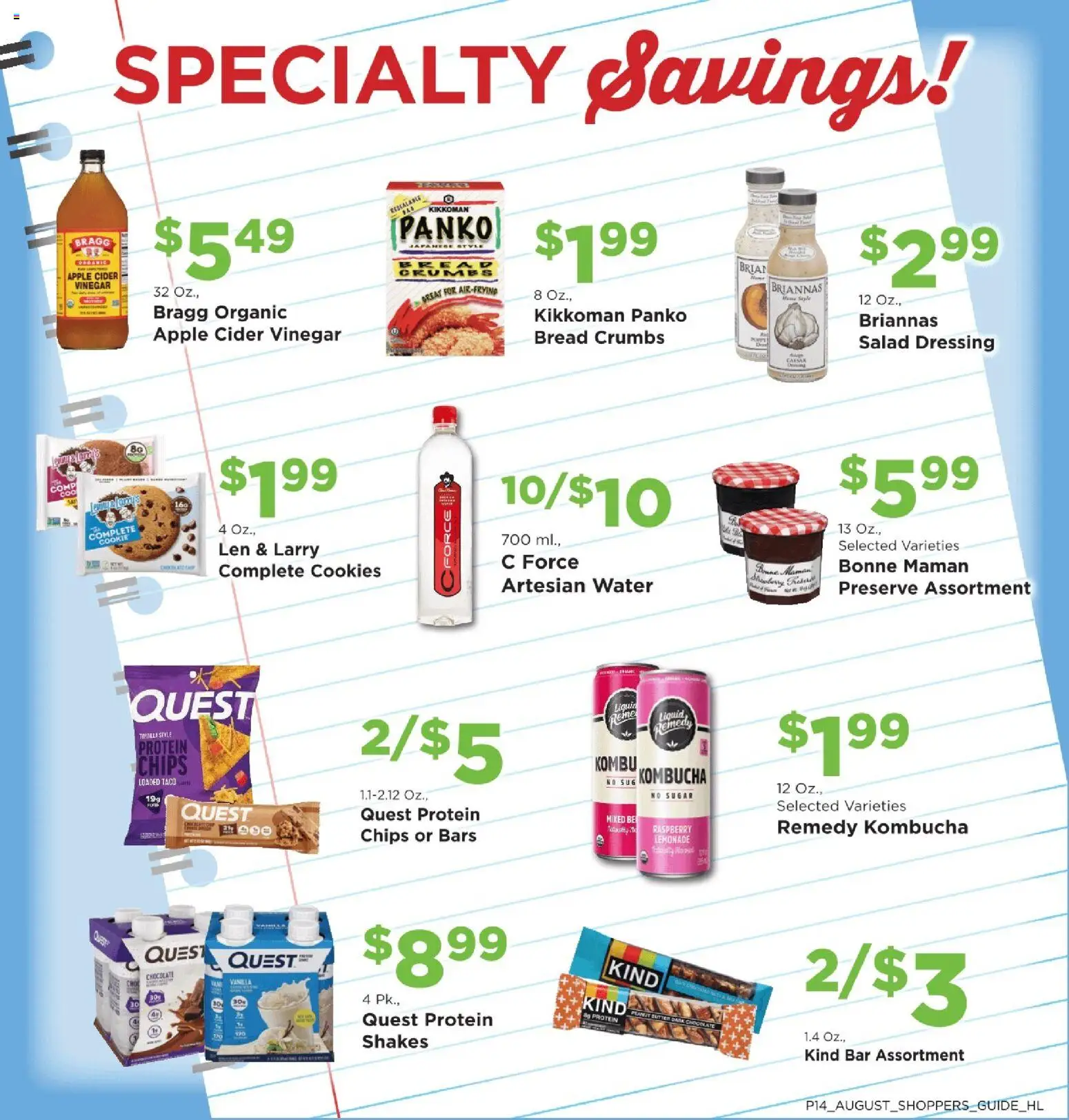 Homeland Bring Savings Home Shopper's Guide - valid from 08/01/2026 | Page: 14 | Products: Cider, Chocolate, Salad, Water