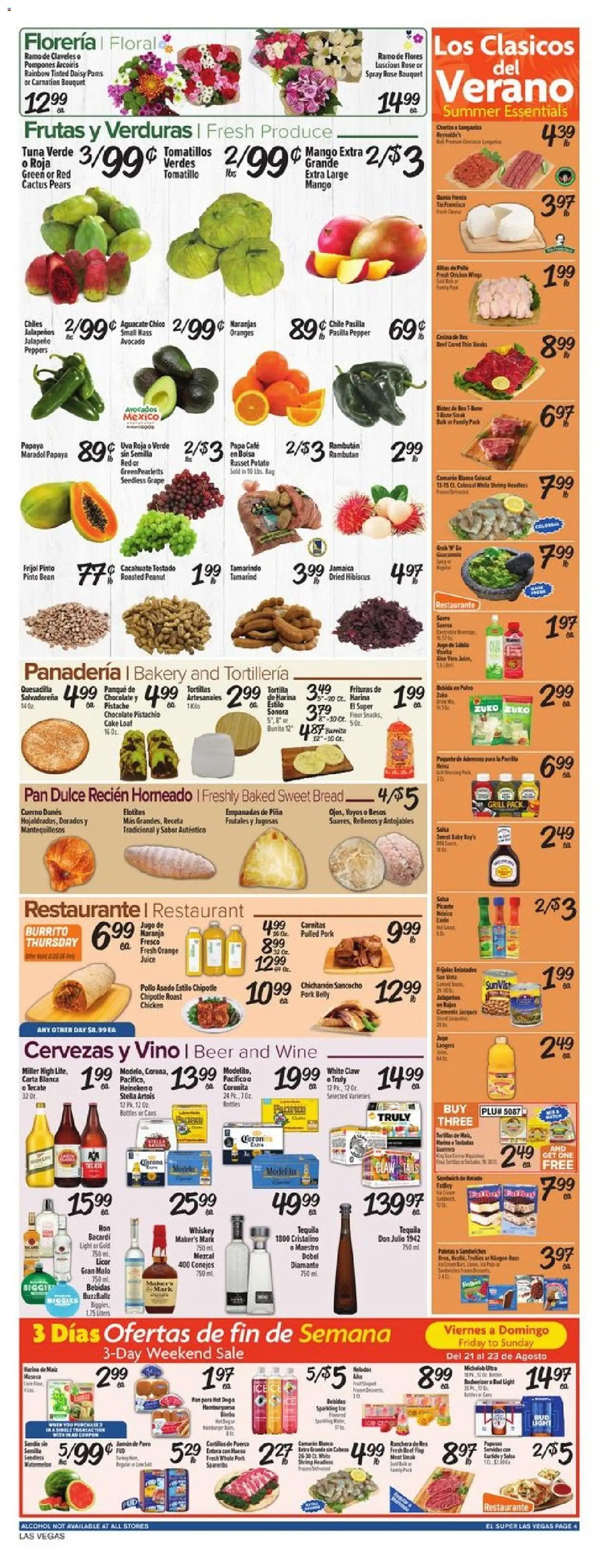 El Super Weekly Ad - NV - valid from 08/19/2026 | Page: 4 | Products: Plum, Chicken, Chocolate, Pork