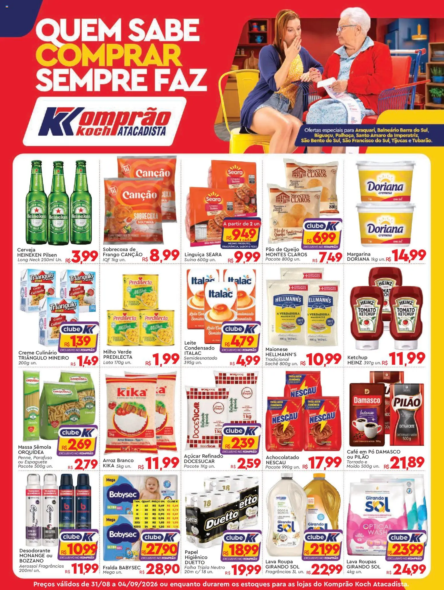 Komprao Atacadista Folheto - válido de 31/08/2026 | Página: 1 | Produtos: Coco, Damasco, Queijo, Creme