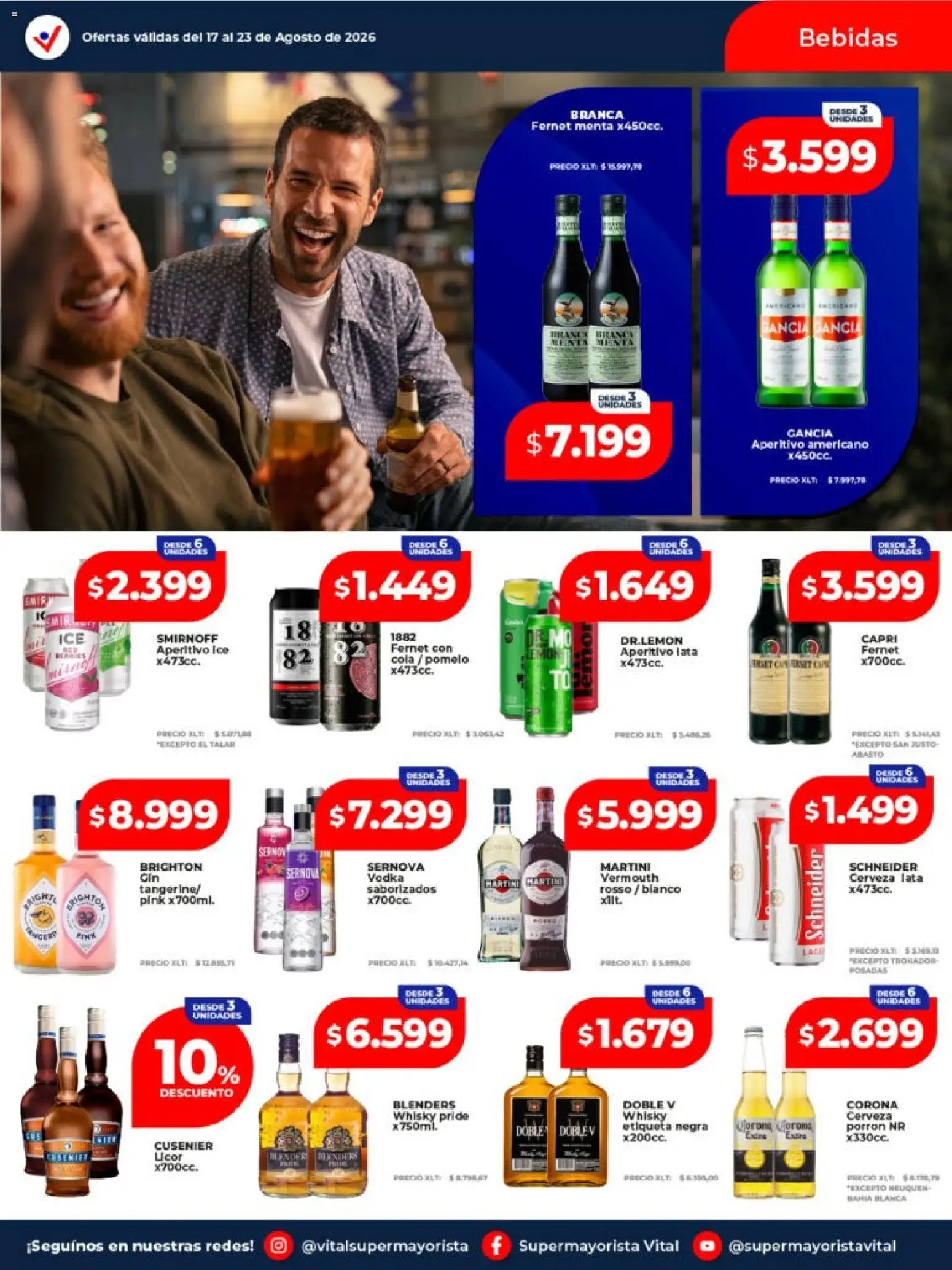Vital - Ofertas │ válido desde el 17/08/2026 | Página: 15 | Productos: Bebidas, Martini, Fernet, Pomelo