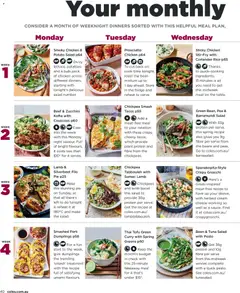 Preview of Bean & Tuna Salad with Pesto, Get 36g protein and 10g fibre per serve from this midweek winner, complete with a quick pesto. See coles.com.au/ tunasalad. - valid from 01/10/2026 | Page: 40