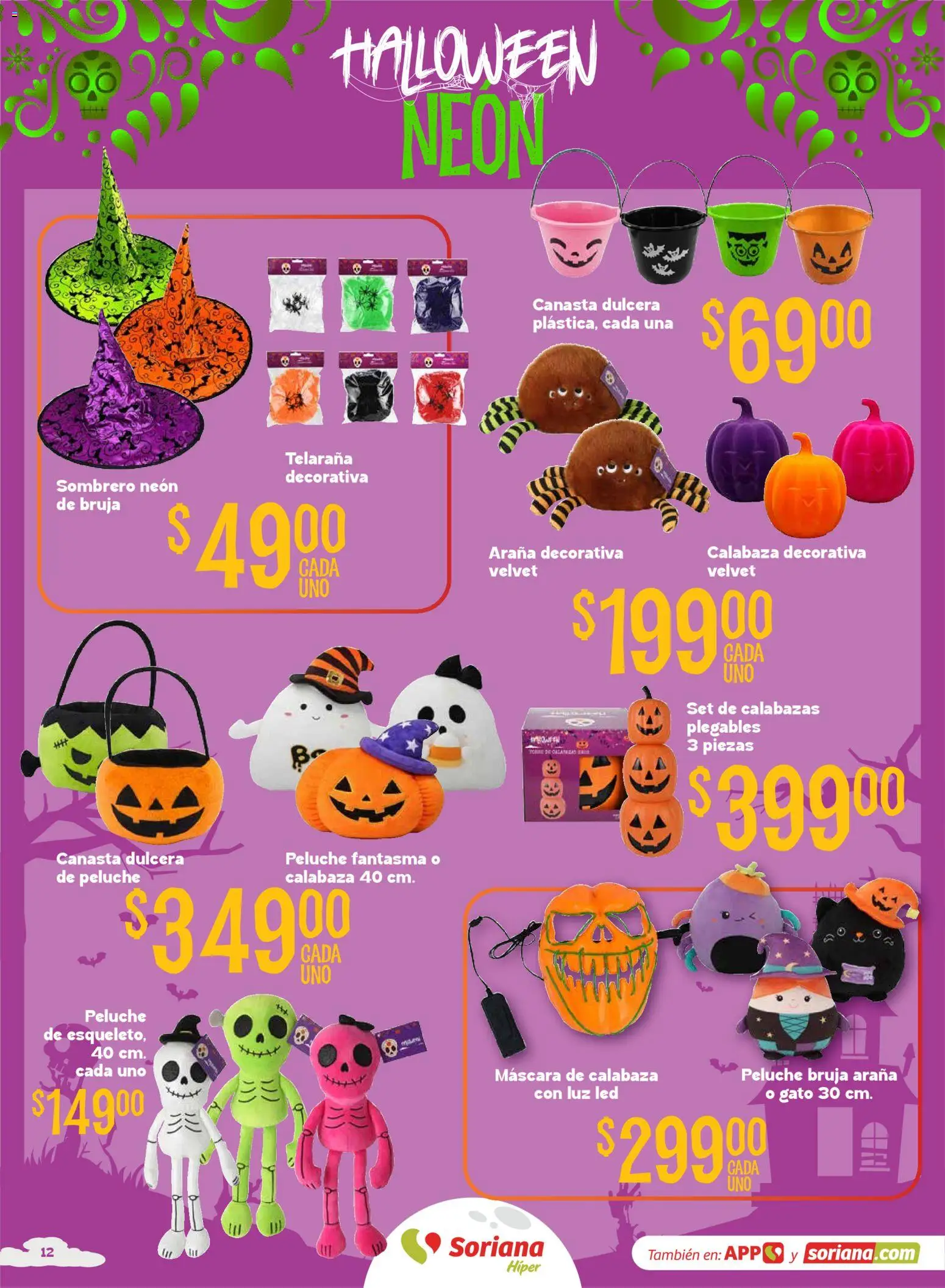 Nuevas ofertas de Soriana válidas en toda la República Mexicana desde el 01/10/2026. ¡Encuentra las mejores ofertas en Soriana Híper - Halloween y Día de muertos! | Página: 12