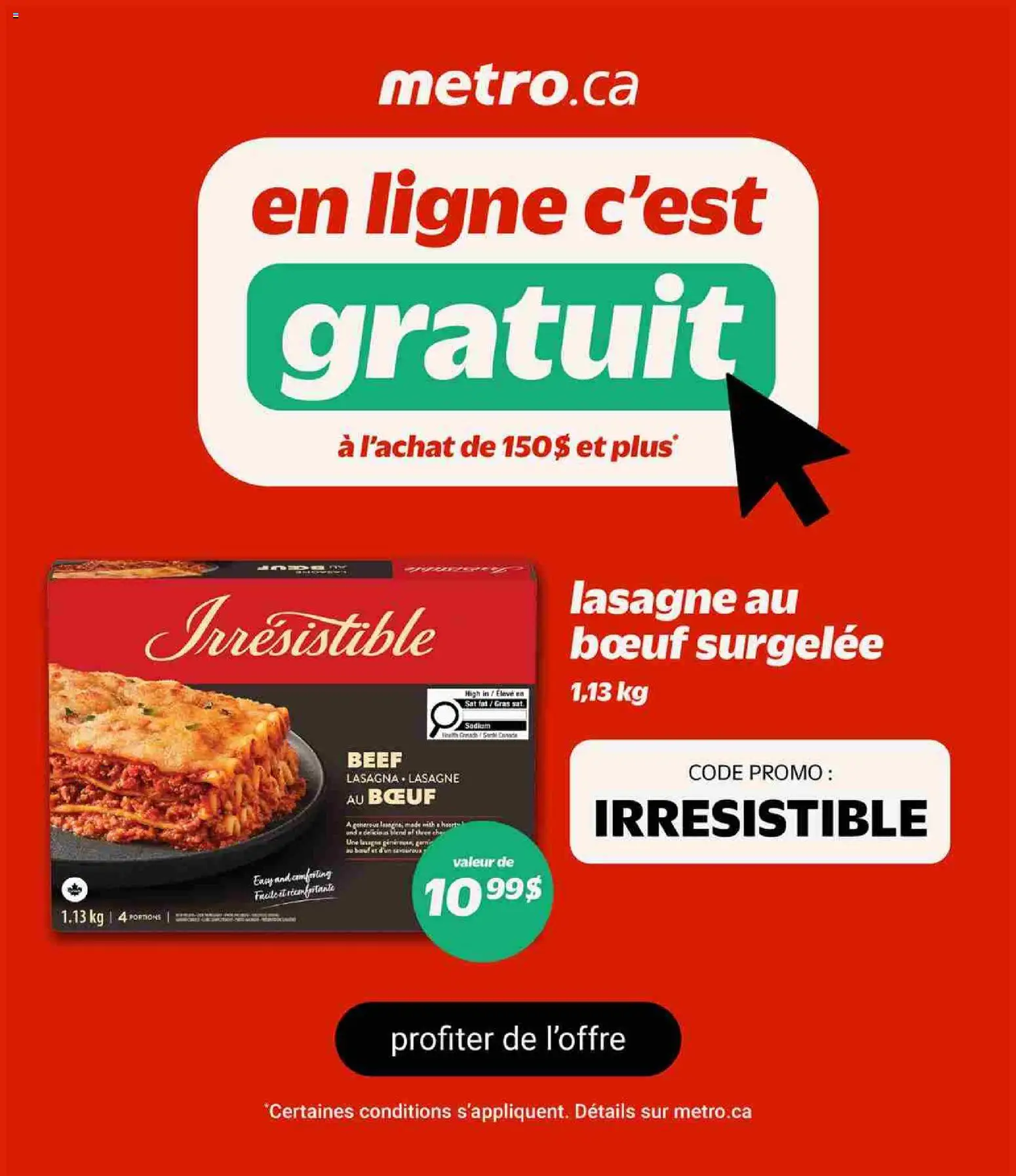 Metro flyer valid from Oct 1, 2026 | Page: 5 | Products: Beef, Lasagne