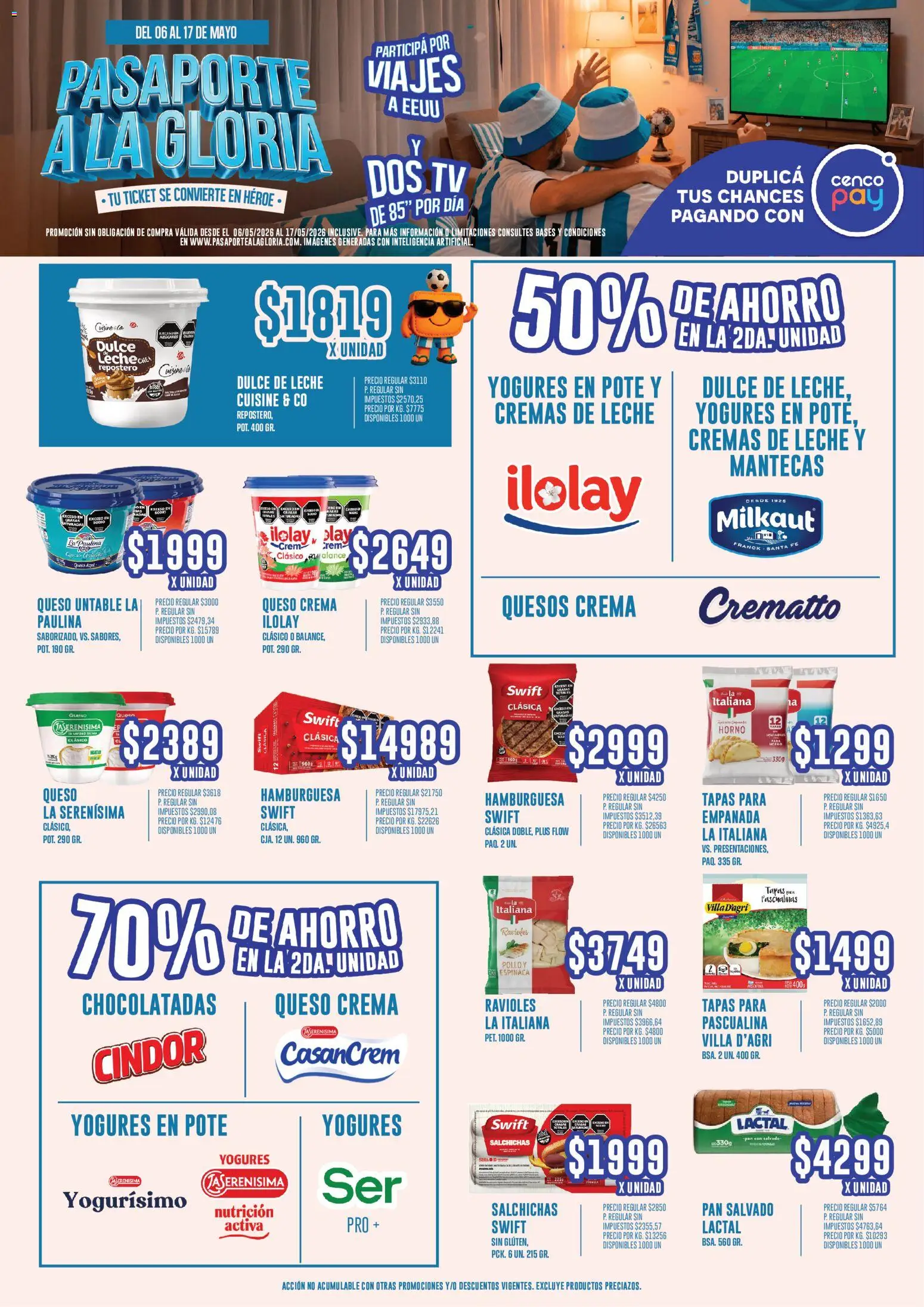Vea - Oferta Pasaporte a la Gloria  │ válido desde el 06.05.2026 | Página: 6 | Productos: Horno, Pollo, Queso crema, Leche