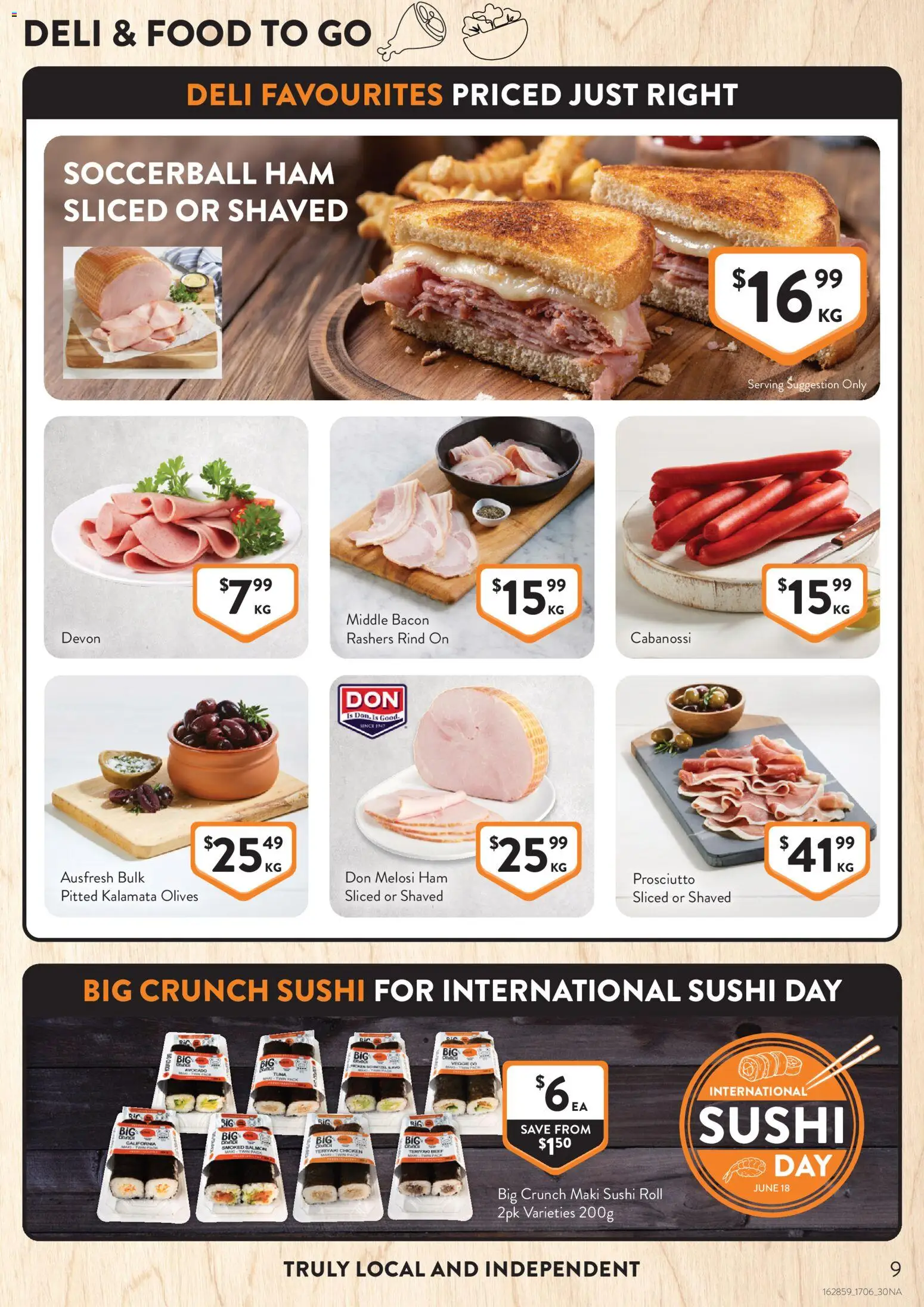 Foodworks catalogue - valid from 17.06.2026 | Page: 9 | Products: Bacon, Chicken, Olives, Avocado