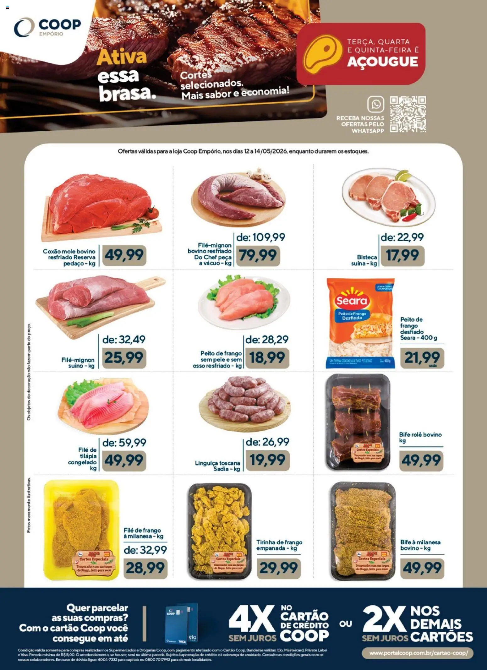 Coop Folheto - válido de 12.05.2026 | Página: 2 | Produtos: Linguiça, Filé de frango, Frango, Peito de frango