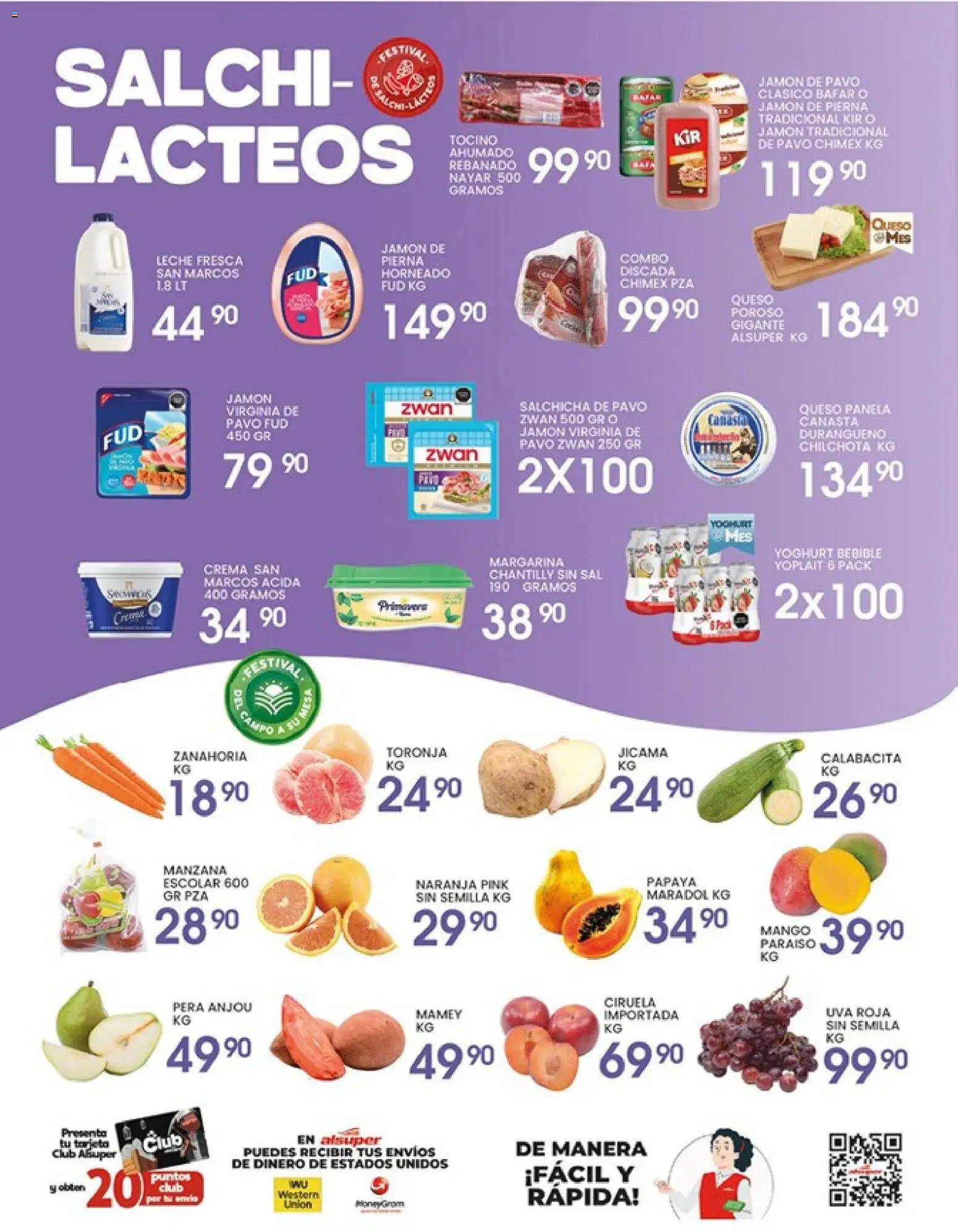 Nuevas ofertas de Alsuper válidas en toda la República Mexicana desde el 14/04/2026. ¡Encuentra las mejores ofertas en Alsuper folleto Calera! | Página: 3 | Productos: Sal, Mango, Jamón, Margarina