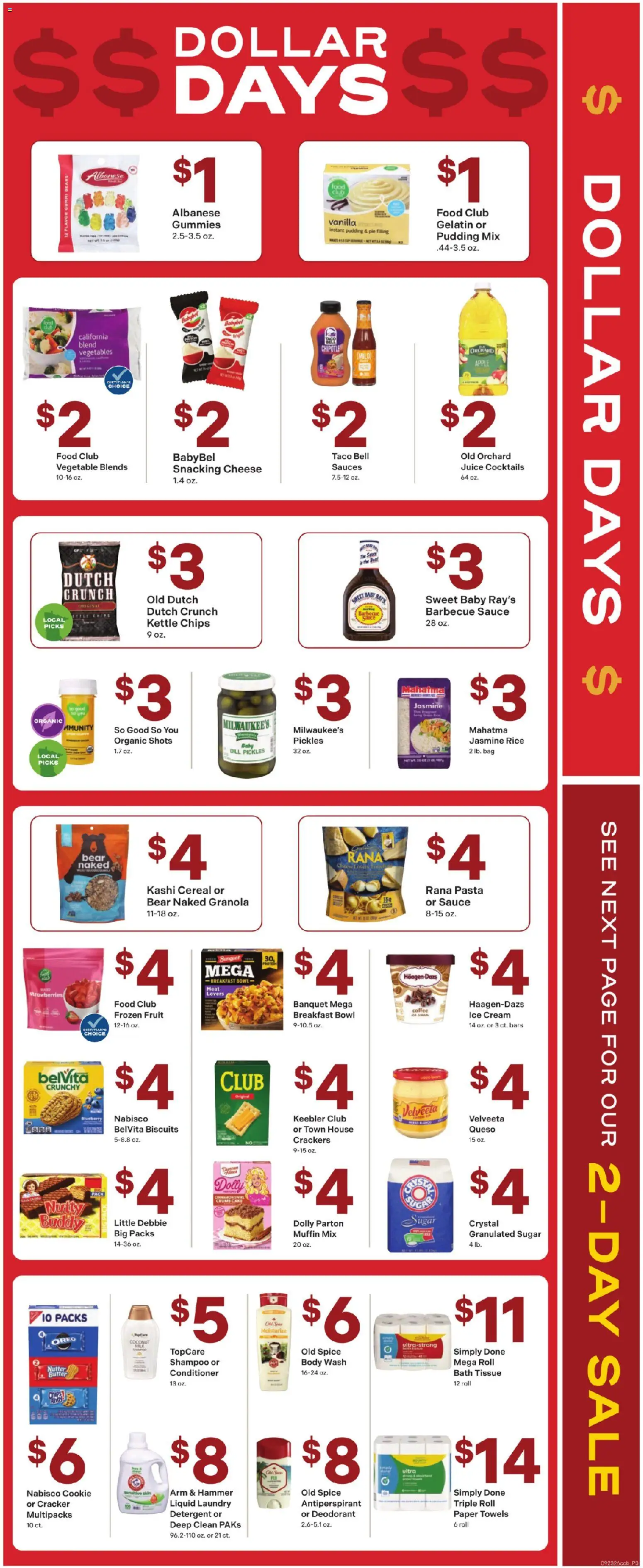 Coborn's Weekly Ad - valid from 09/23/2026 | Page: 3 | Products: Meat, Detergent, Paper towels, Frozen fruit