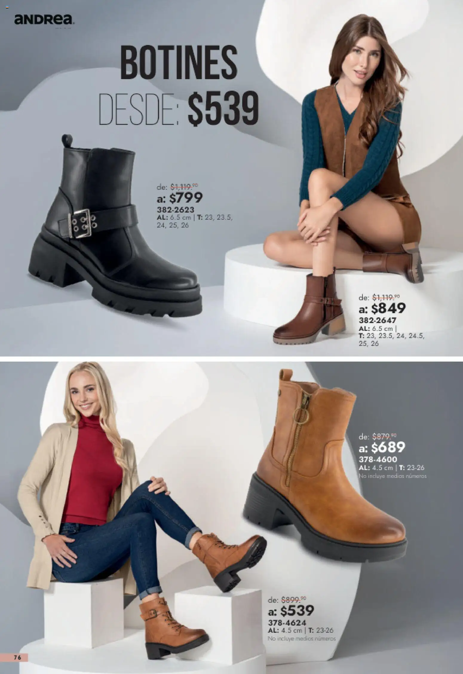 Nuevas ofertas de Andrea válidas en toda la República Mexicana desde el 26/07/2026. ¡Encuentra las mejores ofertas en Andrea catálogo Outlet! | Página: 76