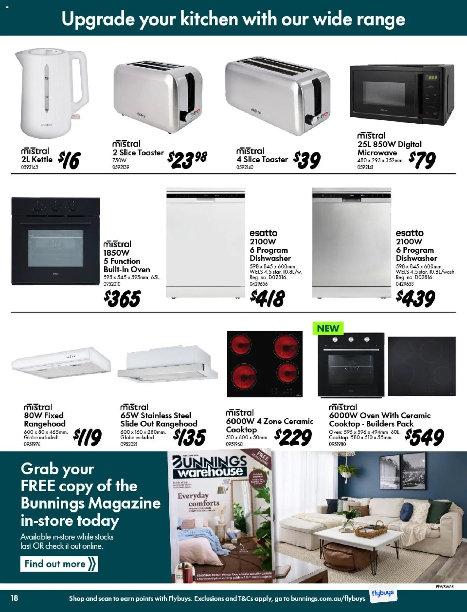 Bunnings Warehouse catalogue - valid from 20.05.2026 | Page: 18 | Products: Decor, Plant, Dishwasher, Kettle