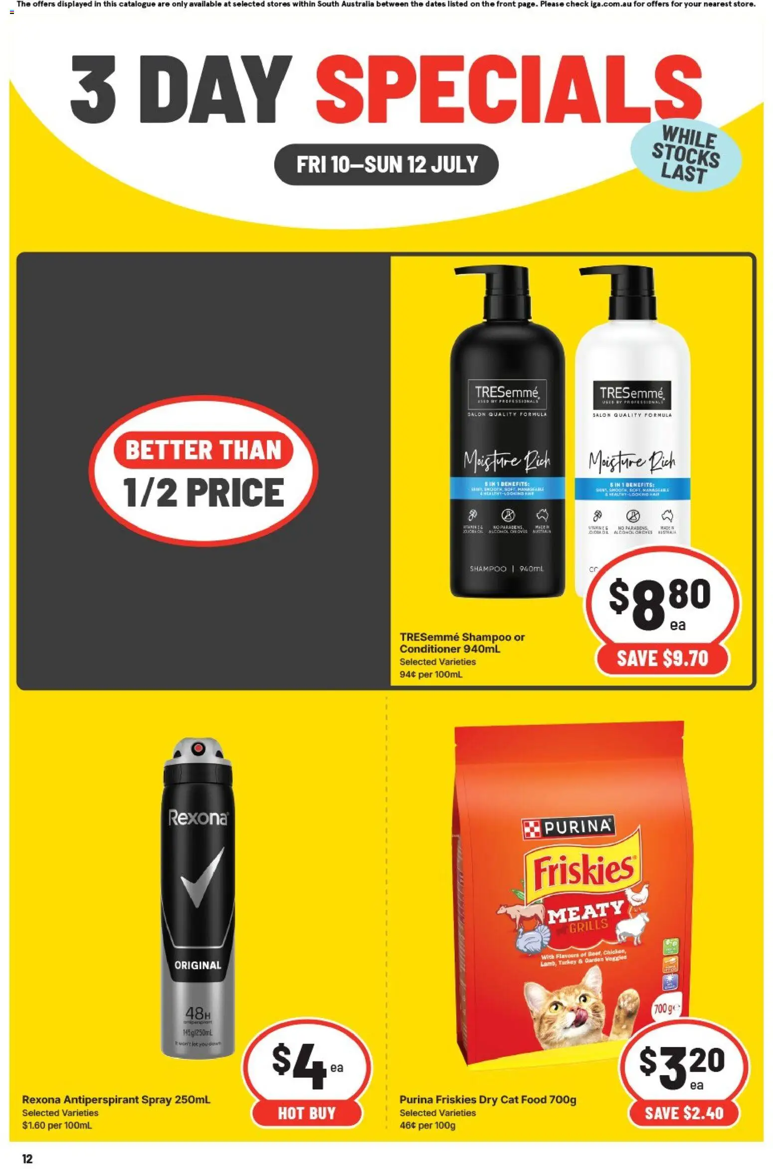 IGA catalogue - valid from 10/07/2026 | Page: 4 | Products: Shampoo, Conditioner, Antiperspirant, Turkey