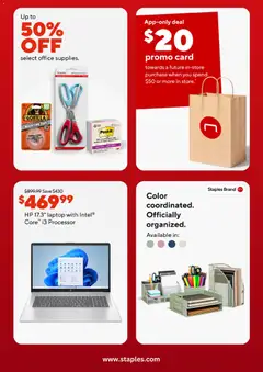 Preview of Staples weekly ads valid from 09/20/2026 | Page: 5 | Products: Laptop