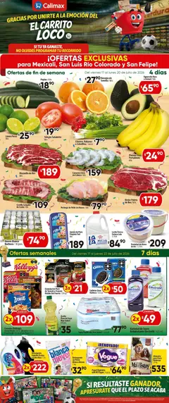 Vista previa de Calimax folleto Mexicali y SLRC, nuevo folleto de la tienda, válido en México a partir del 17/07/2026
