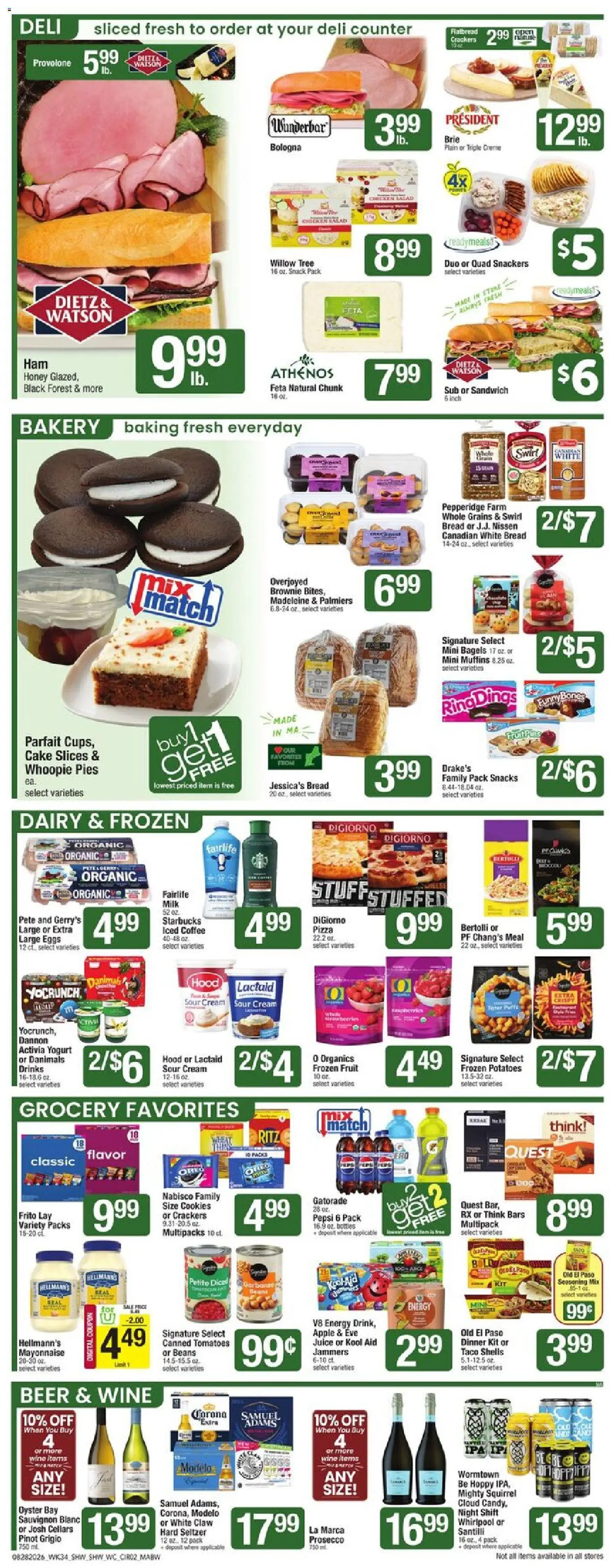 Shaw's Weekly Ad - MA - valid from 08/28/2026 | Page: 2 | Products: Chicken, Yogurt, Cookies, Salad