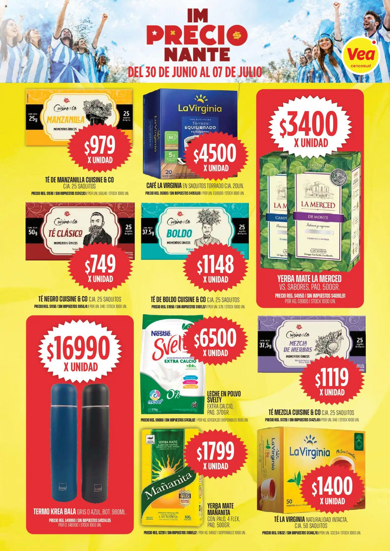 Vea -  Cuyo y Patagonia │ válido desde el 30/06/2026 | Página: 4 | Productos: Mate, Yerba, Leche en polvo, Polvo