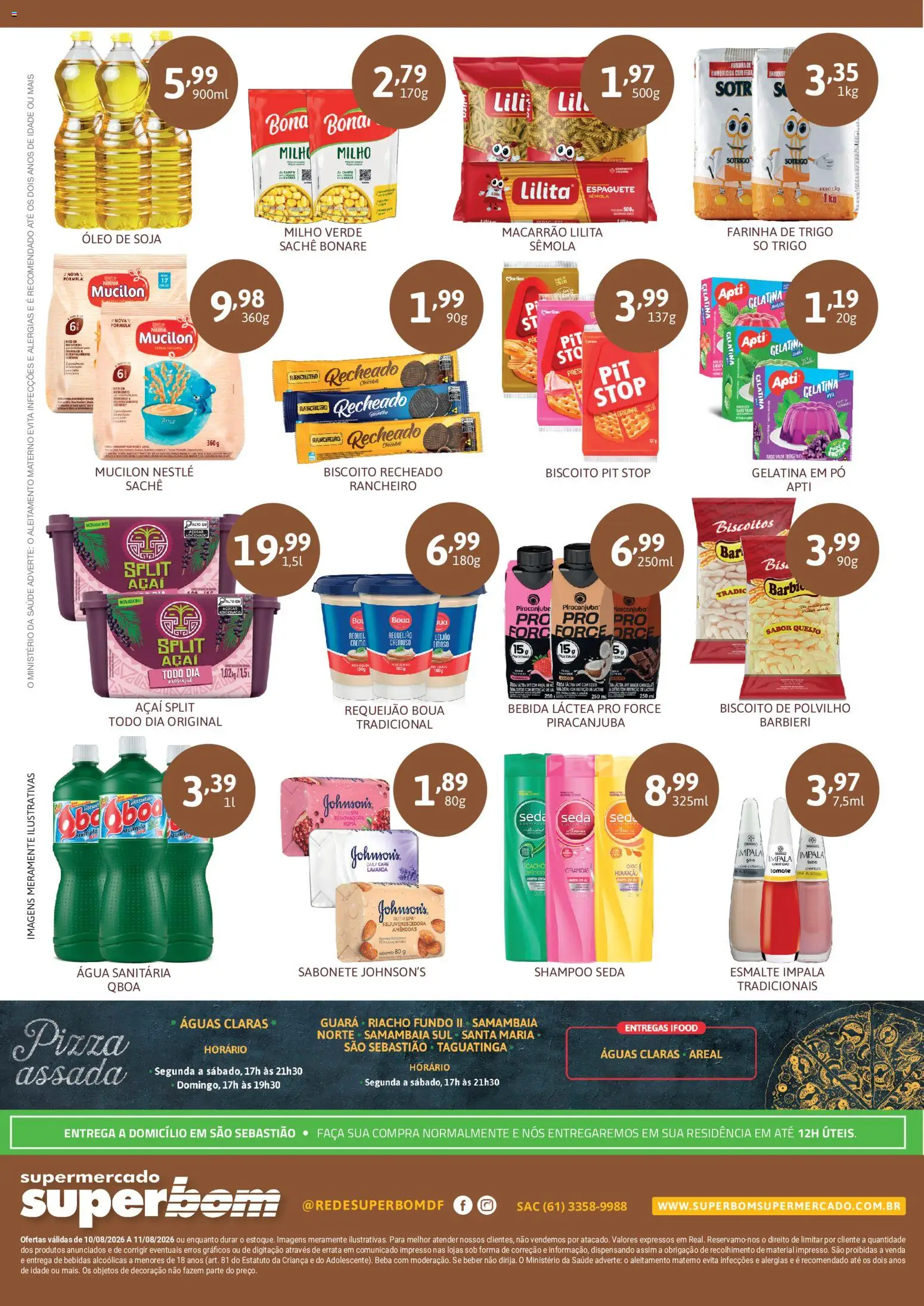 Superbom Folheto - válido de 10/08/2026 | Página: 2 | Produtos: Milho verde, Pizza, Requeijão, Água sanitária