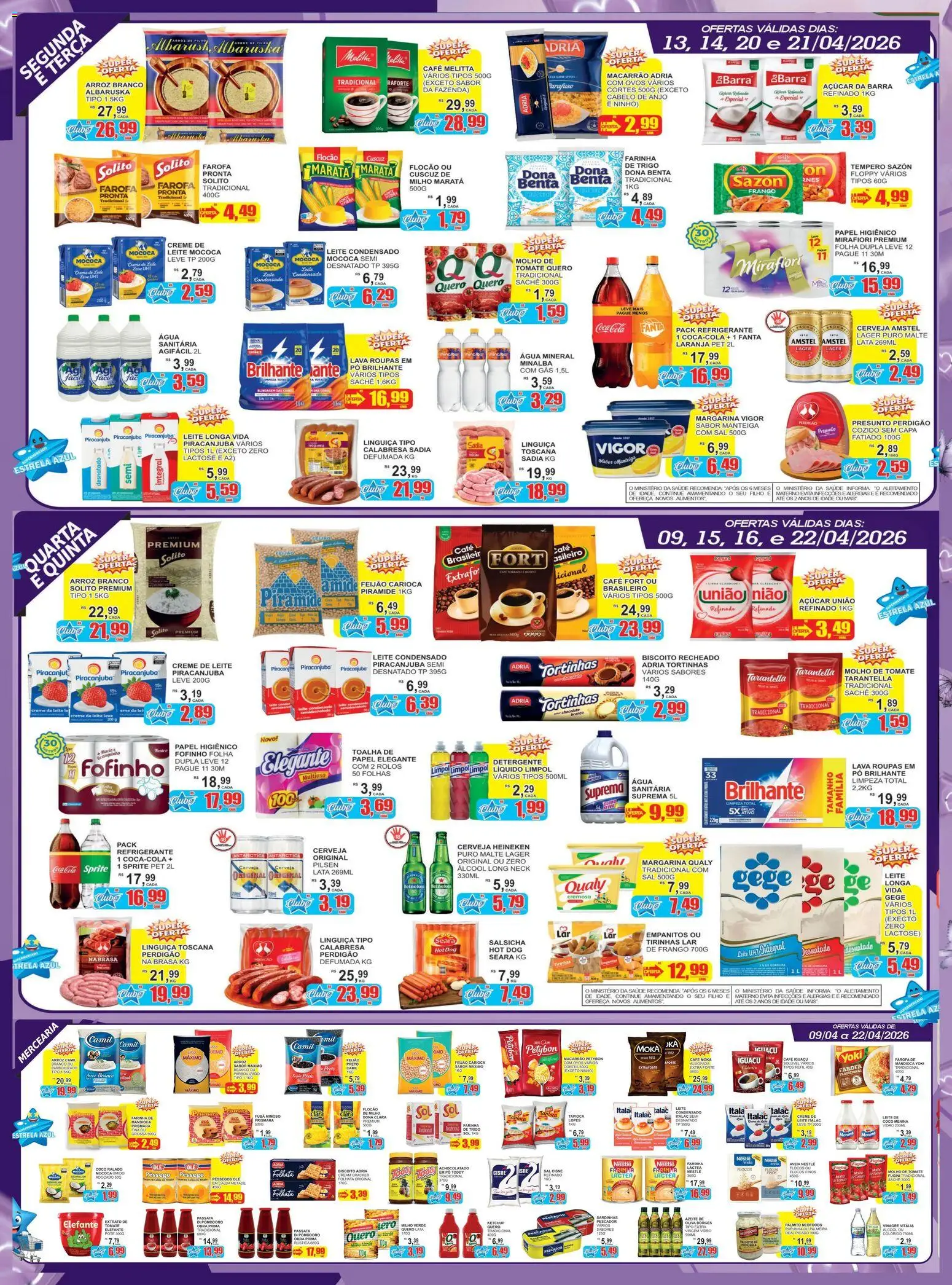 Estrela Azul Folheto - válido de 09.04.2026 | Página: 2 | Produtos: Almofada, Arroz, Flocos, Biscoito recheado