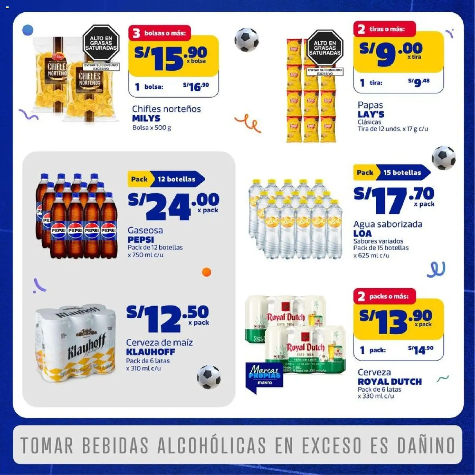 Catálogo Makro válido desde 04.06.2026 | Página: 4 | Productos: Cerveza, Papas, Bolsa