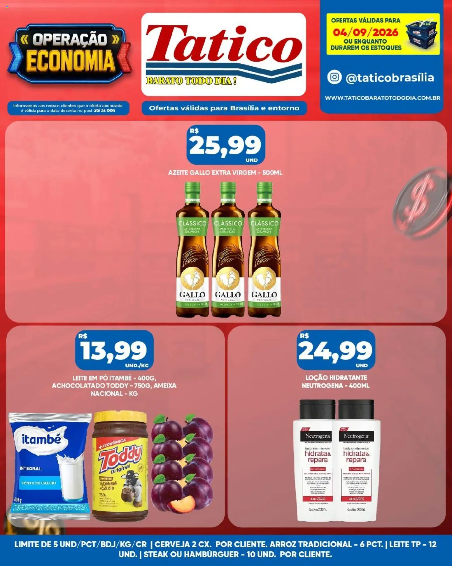 Tatico Folheto - válido de 05/09/2026 | Página: 32 | Produtos: Pó, Steak, Cerveja, Cálcio