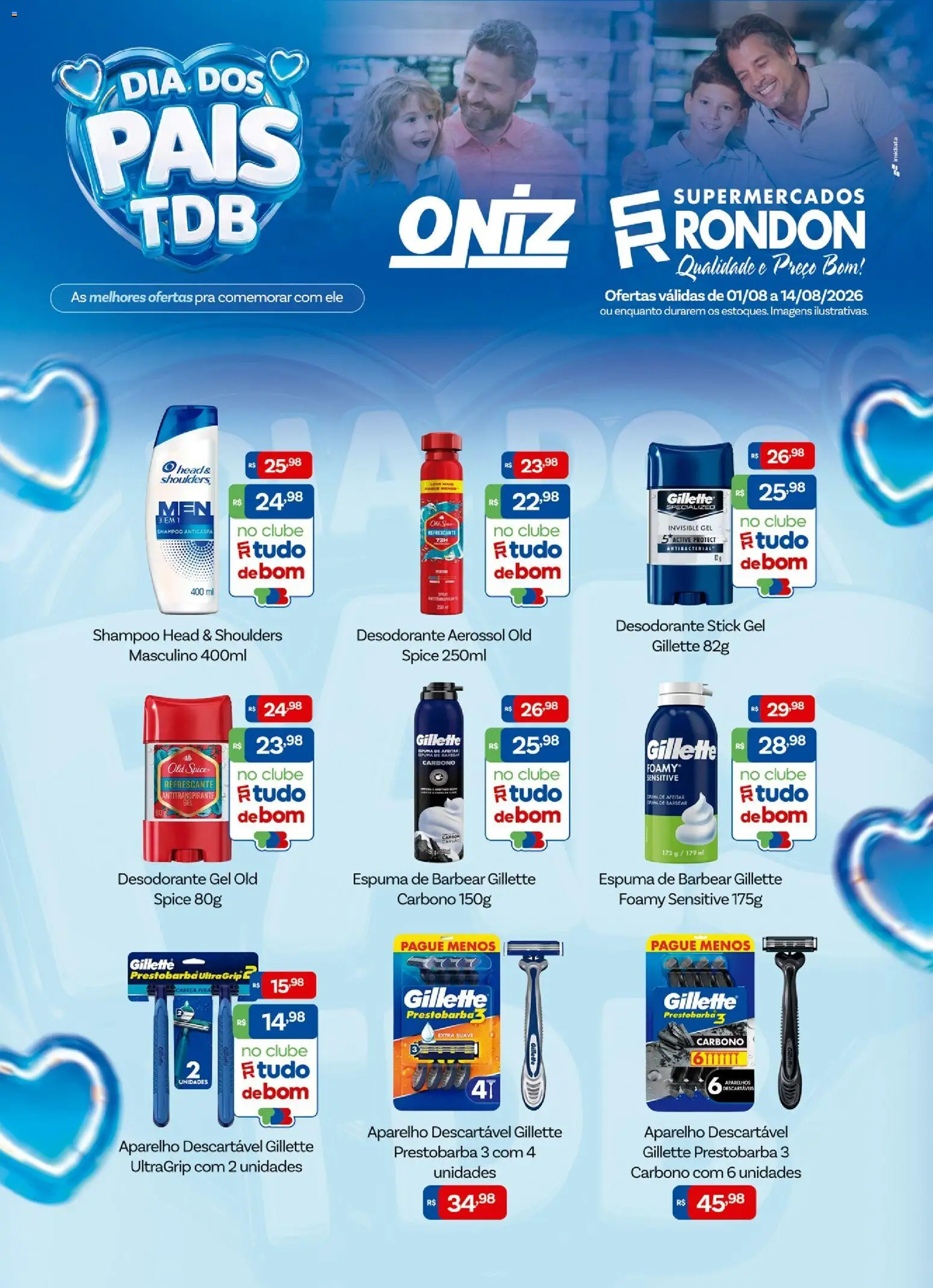 Supermercados Rondon Folheto - válido de 01/08/2026 | Página: 1 | Produtos: Shampoo, Espuma de barbear, Desodorante