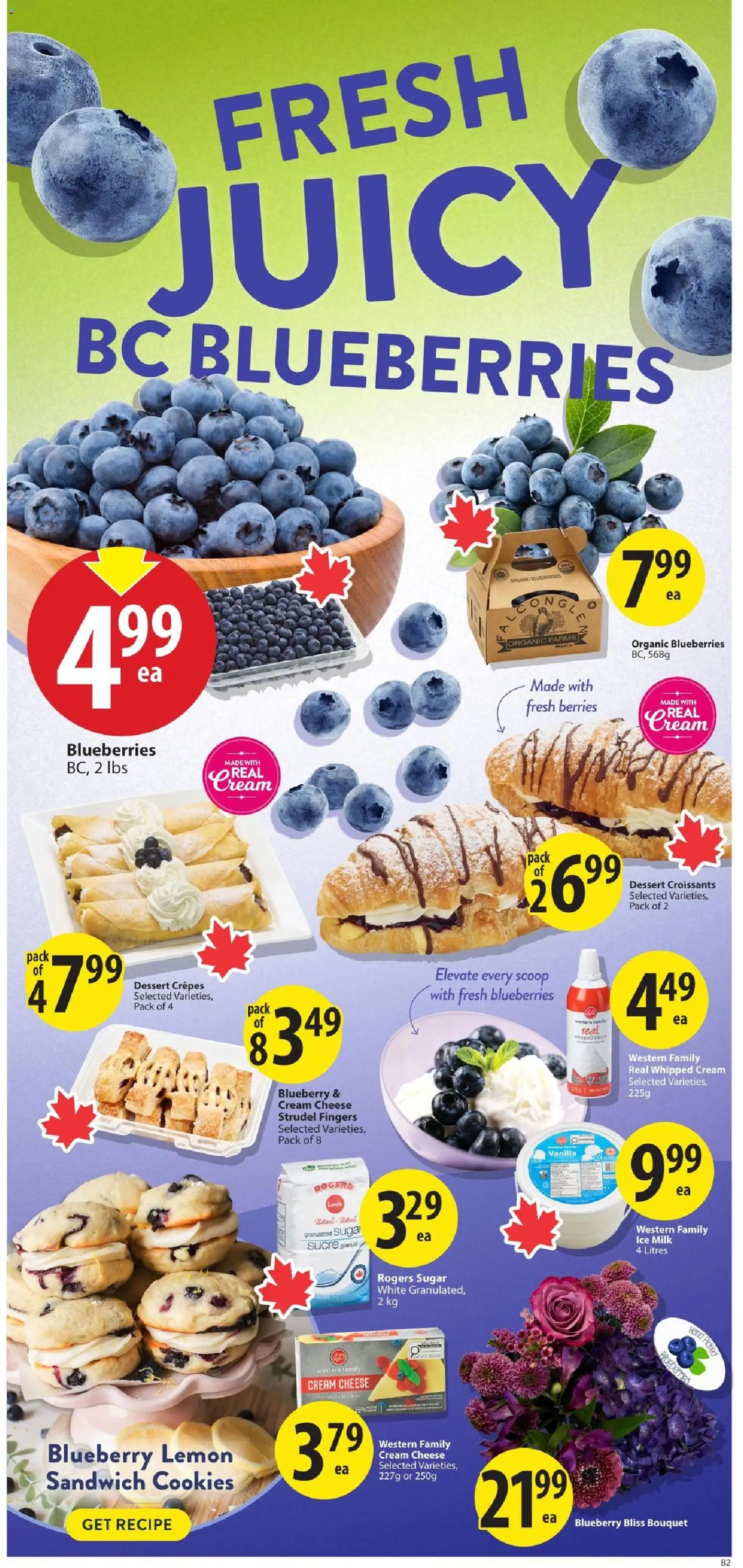Save on foods flyer valid from Jul 23, 2026 | Page: 2 | Products: Whipped cream, Sugar, Cream cheese, Milk