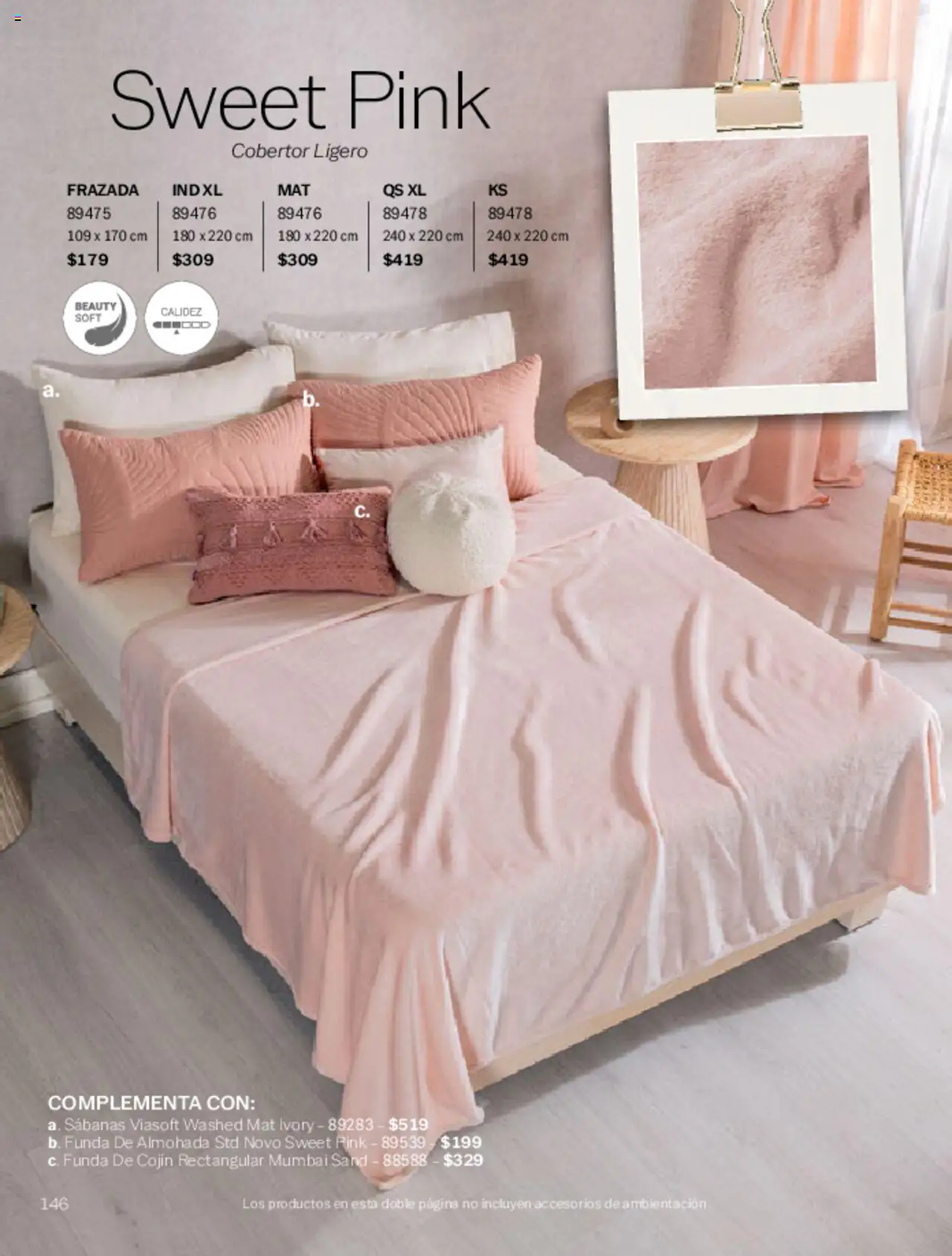 Nuevas ofertas de Vianney válidas en toda la República Mexicana desde el 07.03.2025. ¡Encuentra las mejores ofertas en Vianney catálogo Primavera! | Página: 148 | Productos: Cobertor, Funda, Almohada, Sabanas