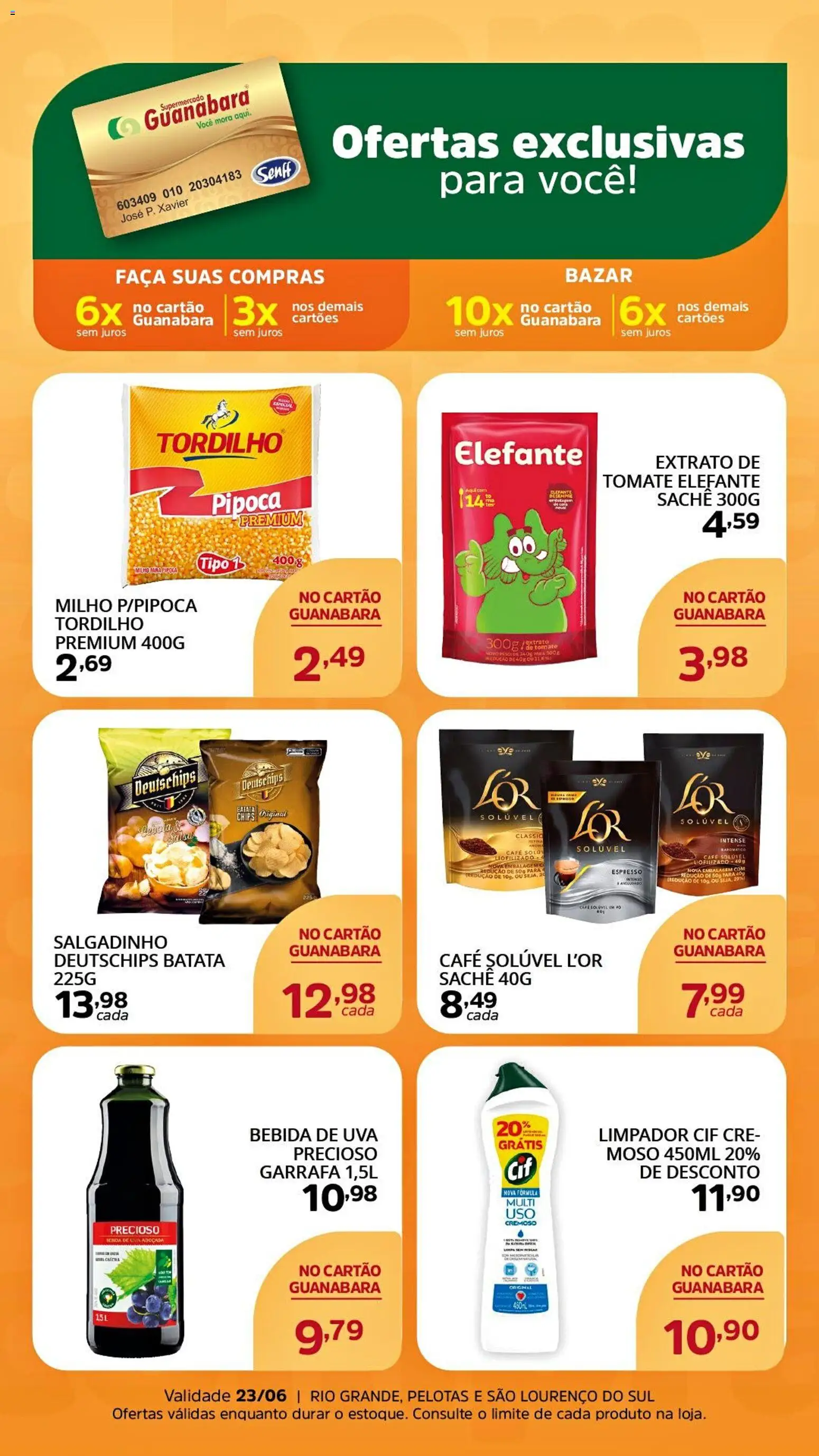Supermercado Guanabara Folheto - válido de 12.06.2026 | Página: 1 | Produtos: Faca, Café, Batata, Café solúvel