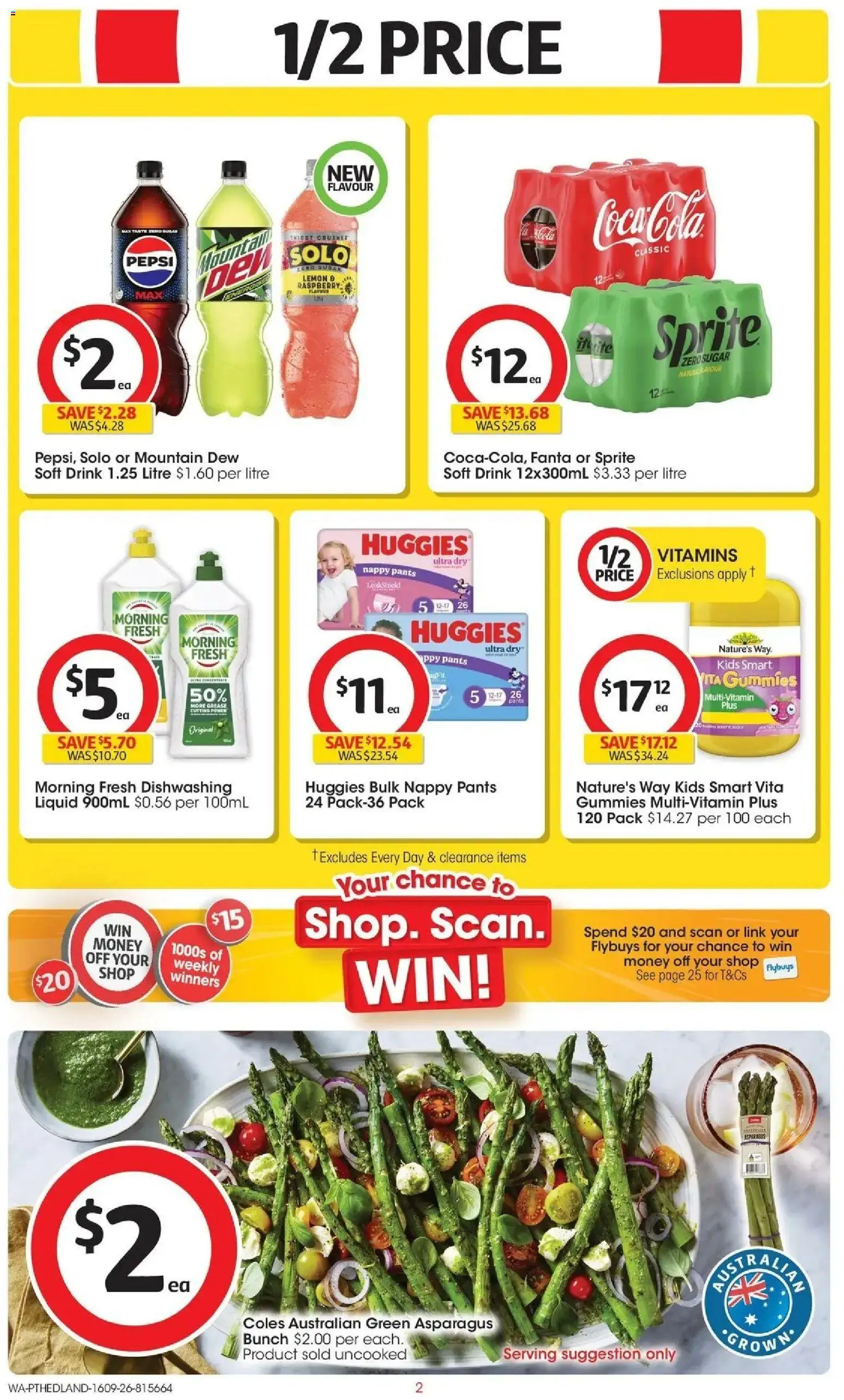 ﻿Coles catalogue valid from 16/09/2026 > Online Australia | Page: 2 | Products: Pepsi, Lemon, Raspberry, Asparagus