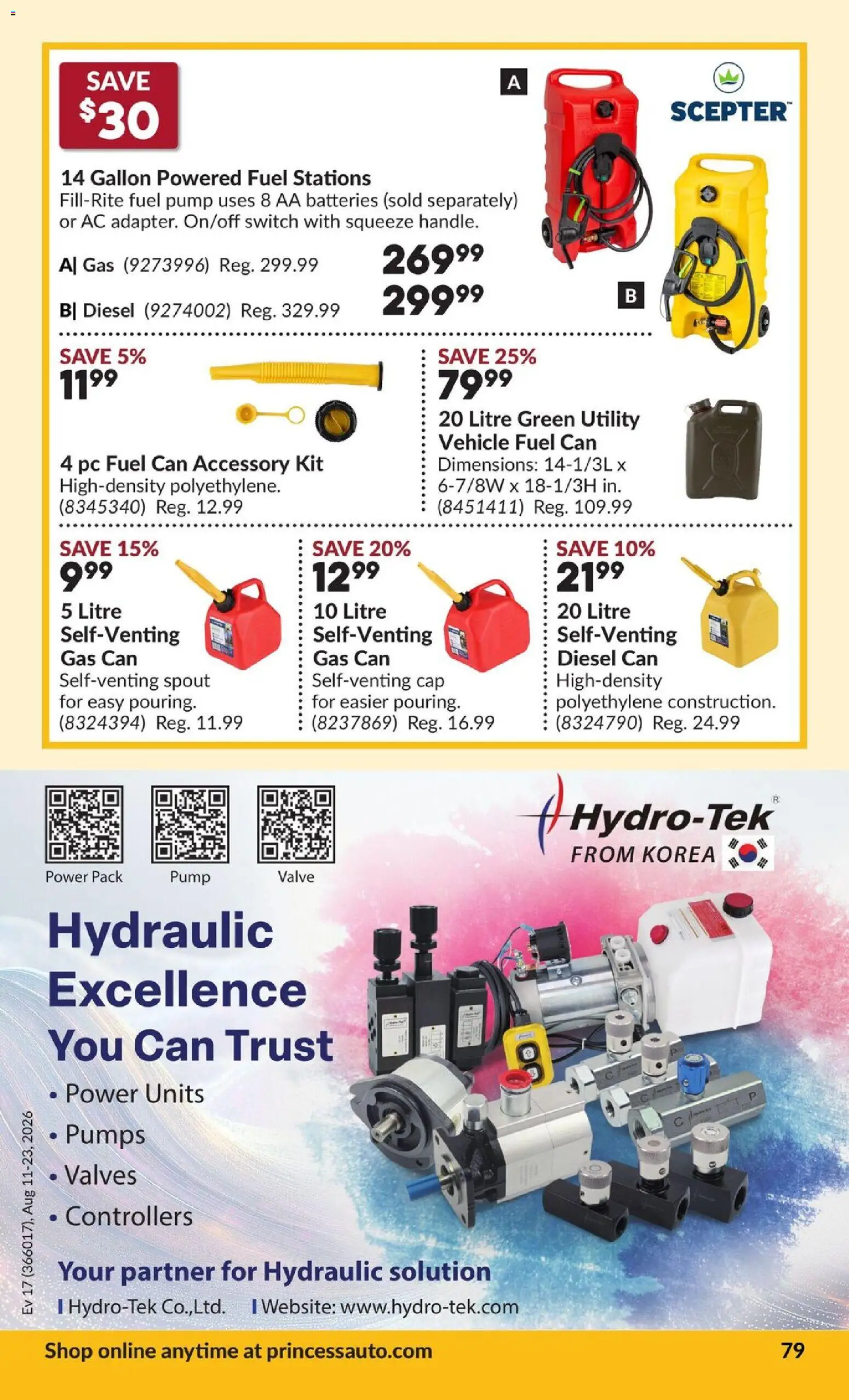 Princess Auto flyer valid from Aug 11, 2026 | Page: 86 | Products: Cap, PC