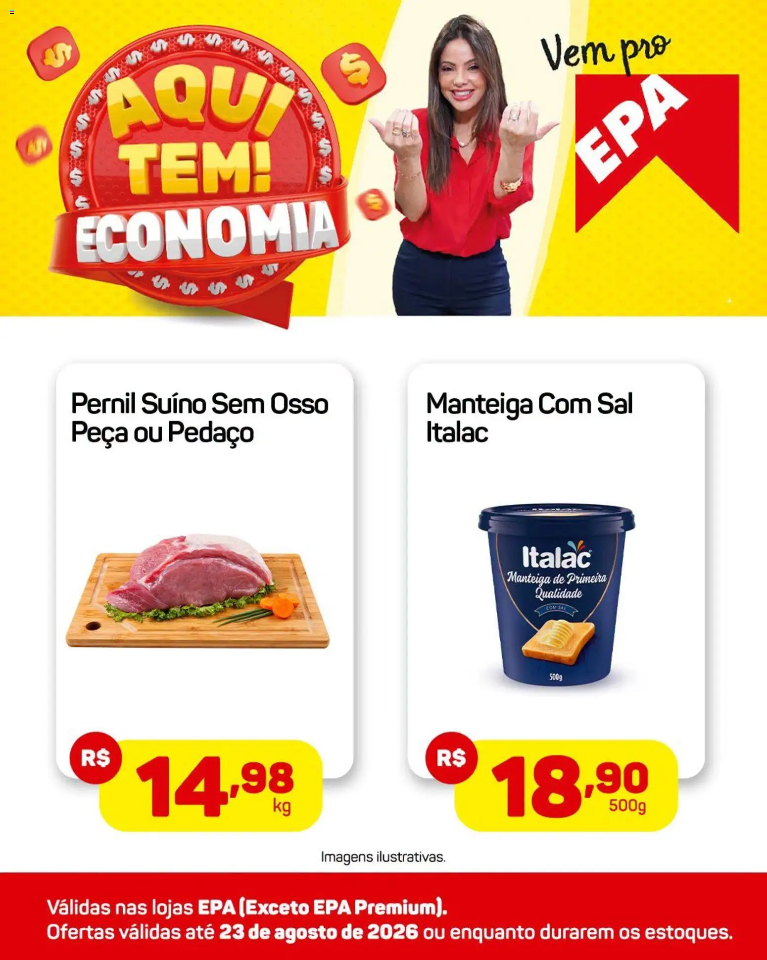 EPA Folheto - válido de 19/08/2026 | Página: 4 | Produtos: Pernil, Manteiga, Pernil suíno, Sal