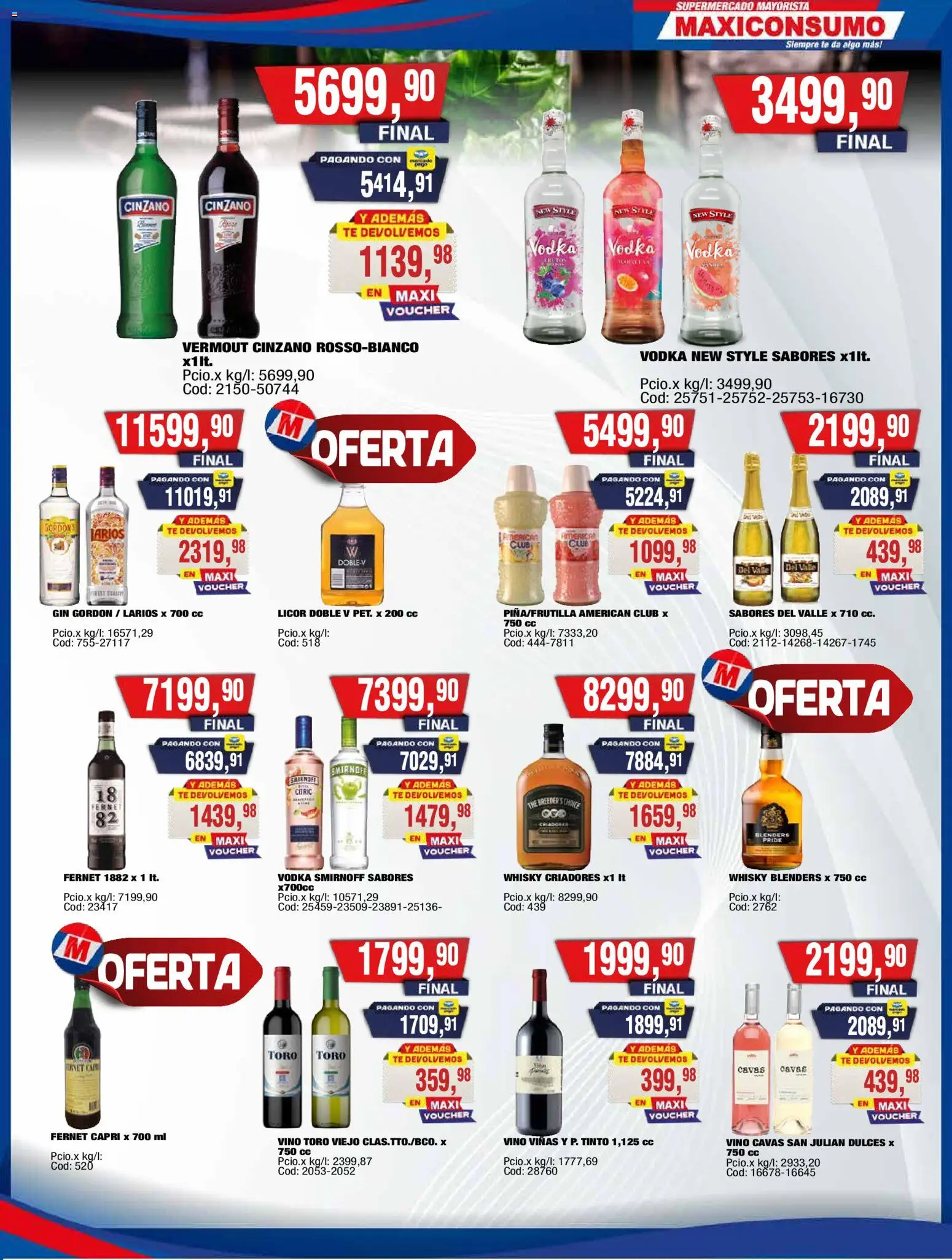 Maxiconsumo ofertas │ válido desde el 16.03.2026 | Página: 19 | Productos: Vodka, Whisky, Gin, Vino