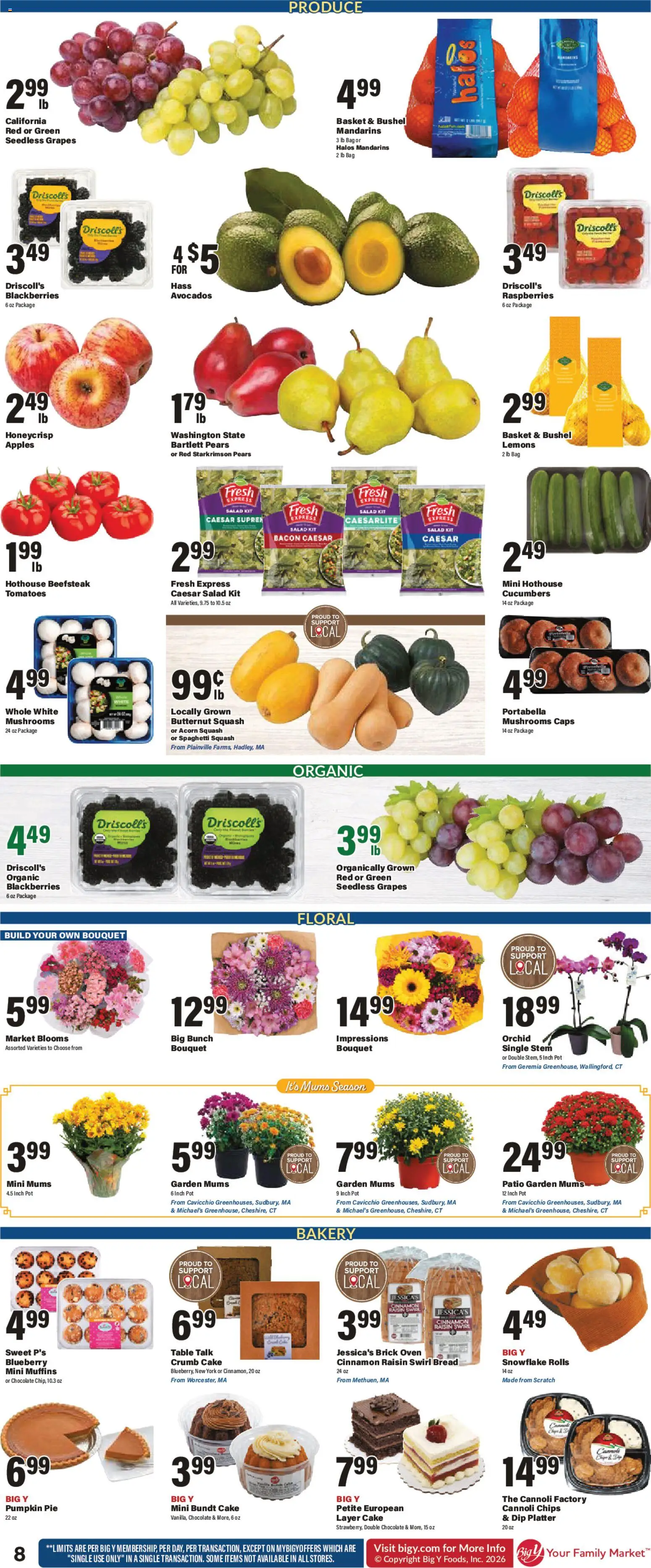 Big Y Weekly Ad - valid from 09/17/2026 | Page: 13 | Products: Bakery, Orchid, Table, Chips
