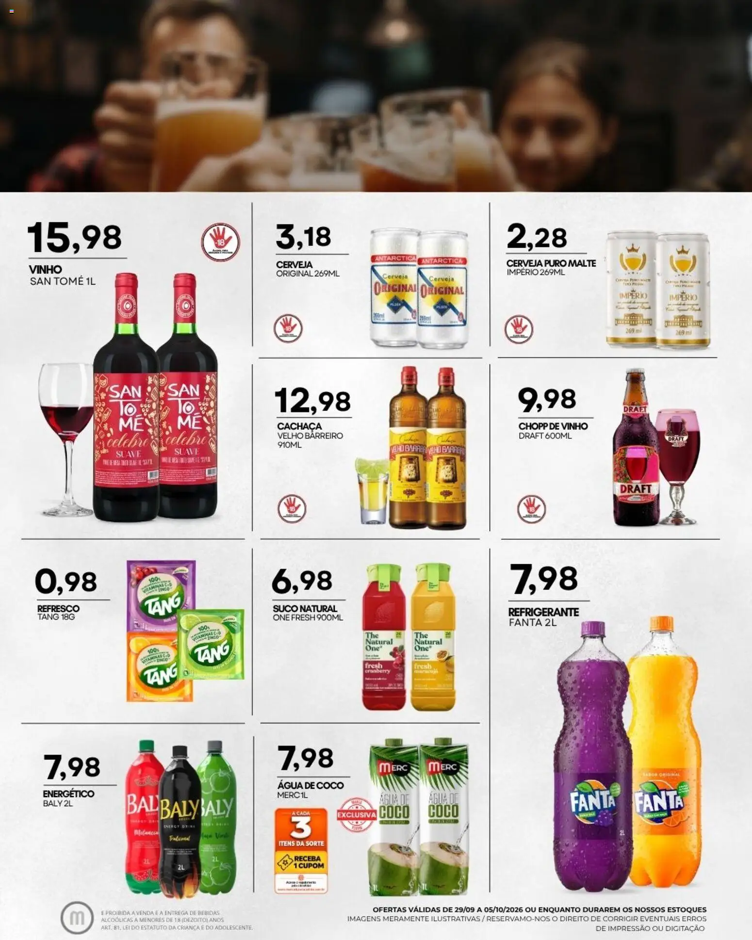 Mercadão Atacadista Folheto - válido de 29/09/2026 | Página: 10 | Produtos: Cranberry, Refresco, Fanta, Refrigerante