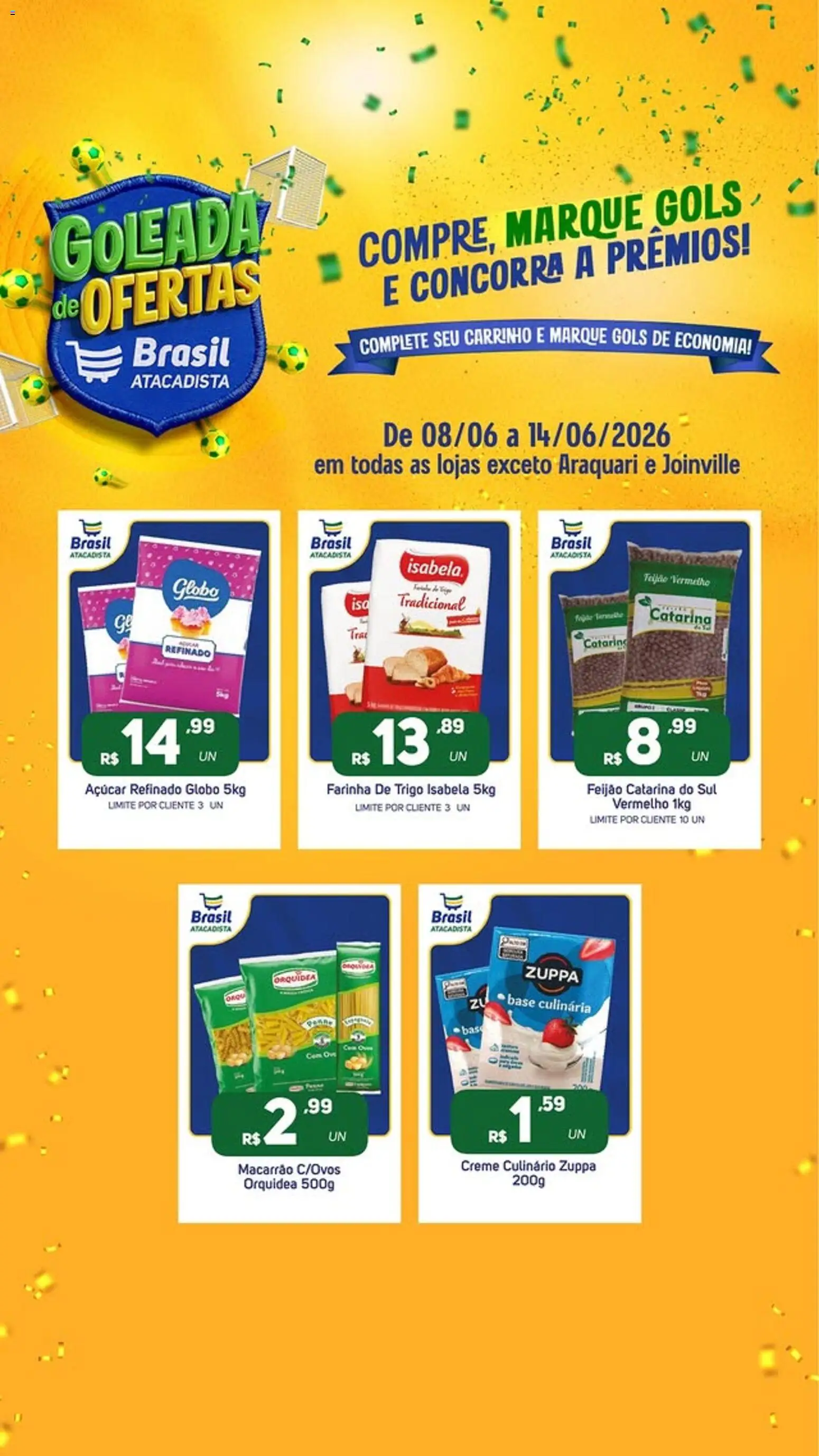Brasil Atacadista Folheto - válido de 08.06.2026 | Página: 2 | Produtos: Carrinho, Base, Macarrão, Creme