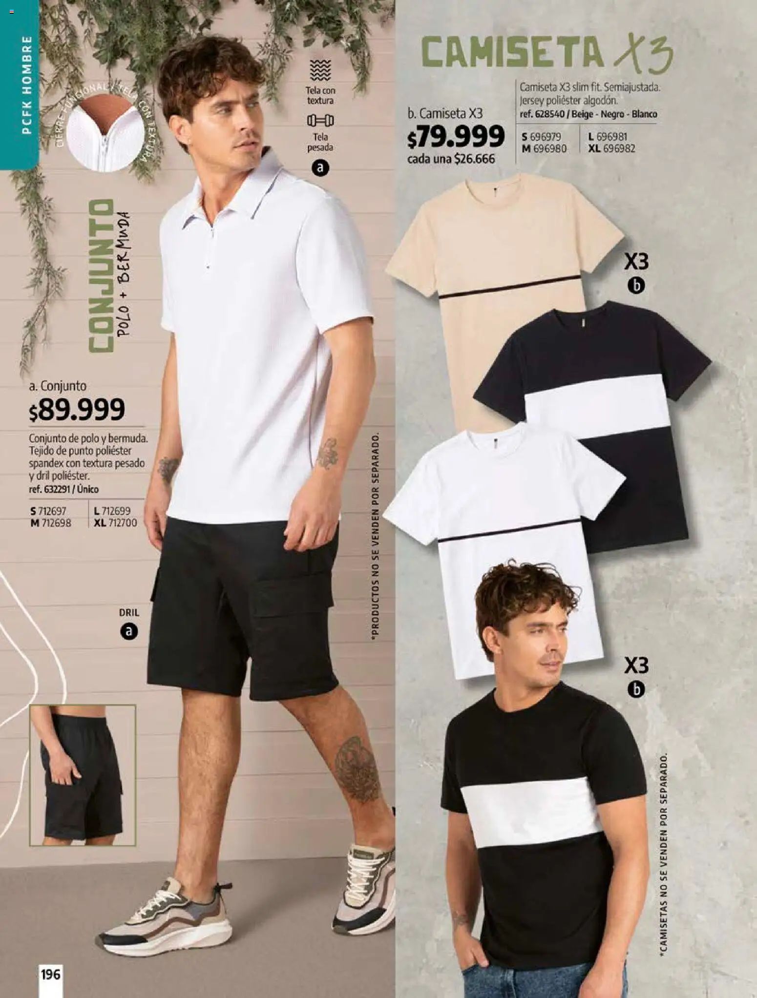 Pacifika revista - valida desde el 18/10/2026 | Página: 196 | Productos: Bermuda, Camiseta, Conjunto