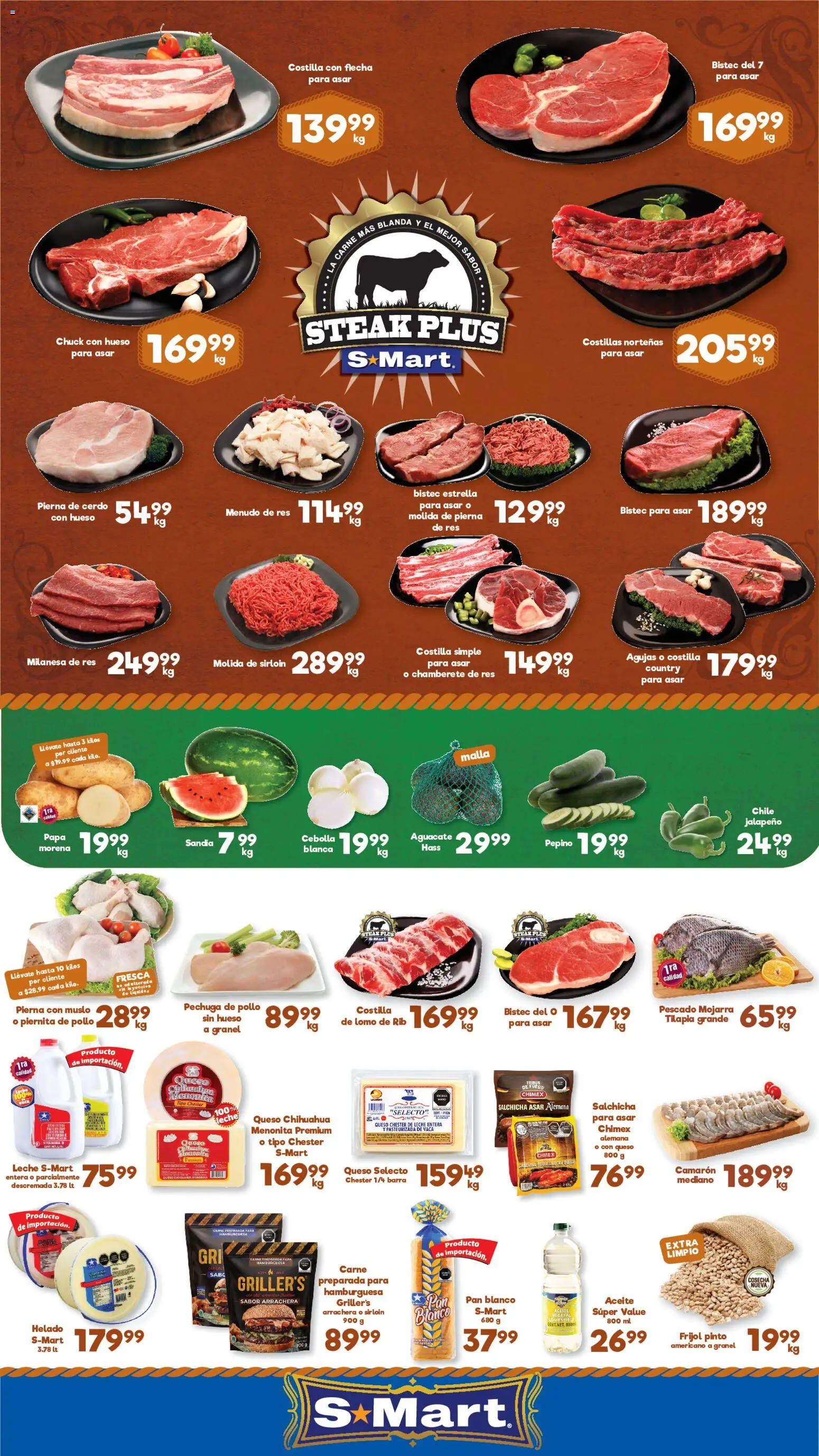 Nuevas ofertas de S-Mart válidas en toda la República Mexicana desde el 03/07/2026. ¡Encuentra las mejores ofertas en S-Mart folleto Reynosa! | Página: 1 | Productos: Papa, Leche, Helado, Barra