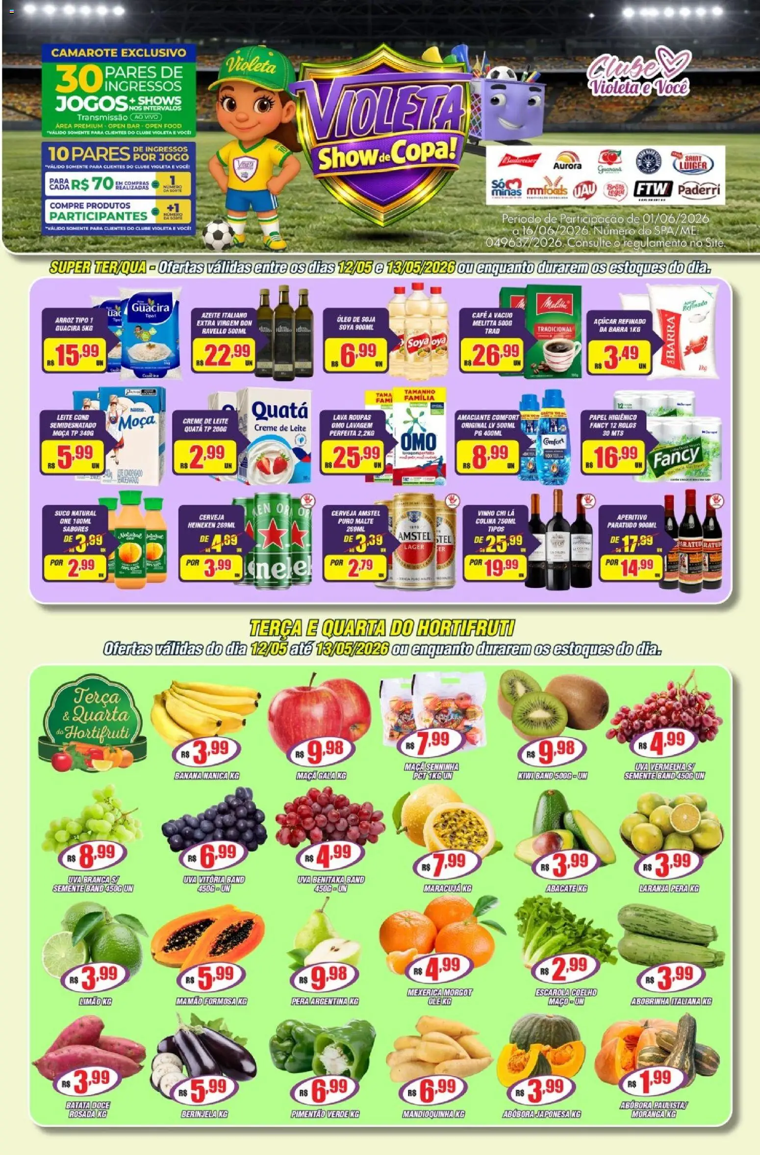 Violeta Supermercados - Ofertas da semana de 12/05/2026 ? Não perca as melhores promoções! | Brasil